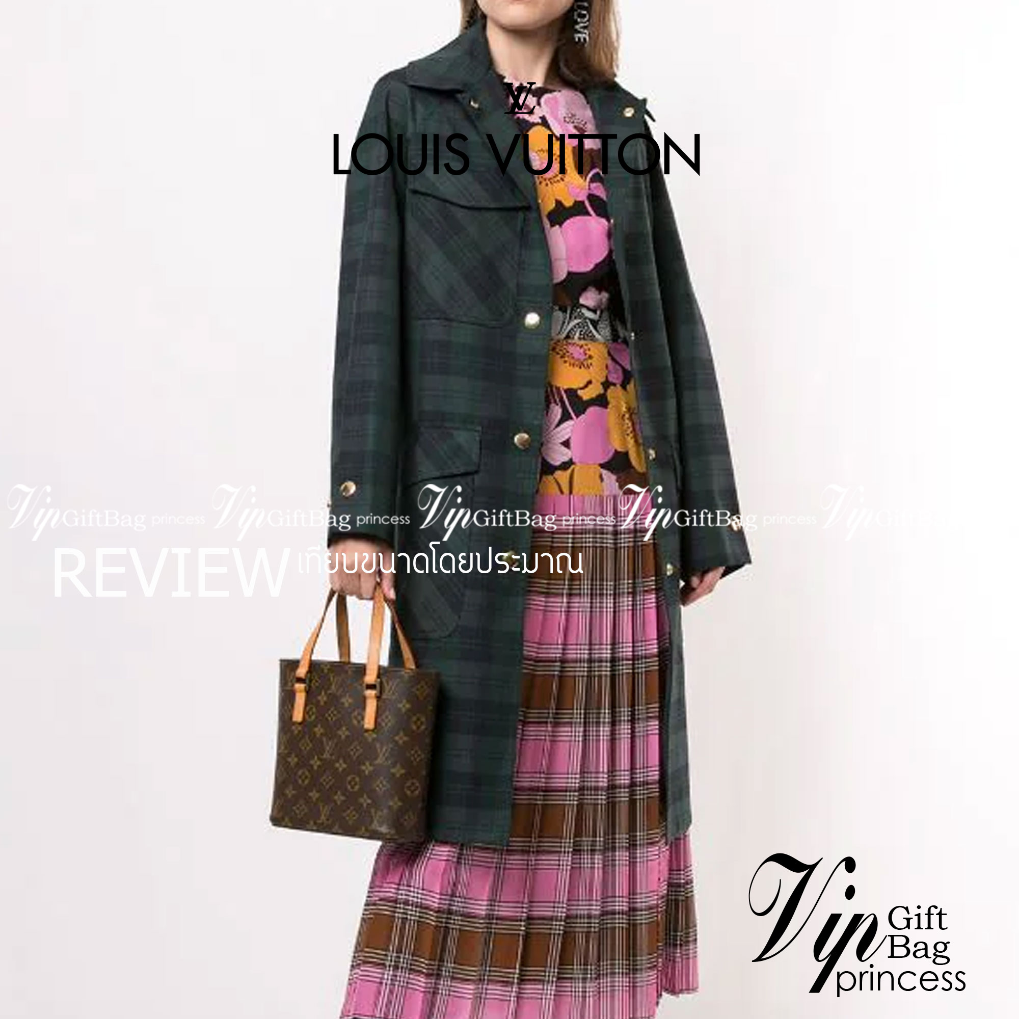 หนังแท้ LOUIS VUITTON Damier Canvas Vavin PM Bag / LV VAVIN 21 cm พร้อมส่งที่ไทย ภาพสินค้าถ่ายจากงานขายจริง เกรดออริจินอลหนังแท้ทั้งใบ ใช้งานต่างประเทศได้