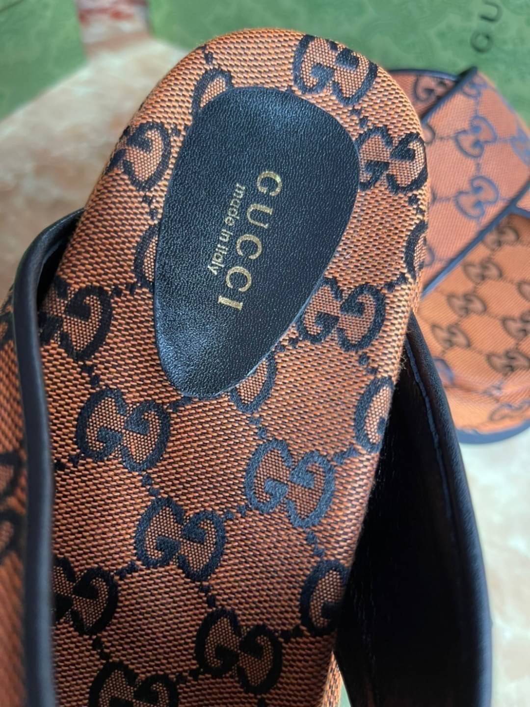 หนังแท้ GUCCI Denim Sandals / GG jacquard organic denim platform sandals / GG Shoes พร้อมส่งที่ไทย รองเท้าผ้าเดนิมเกรดเทพออริจินอล ภาพสินค้าถ่ายจากงานขายจริง ใช้งานต่างประเทศได้ค่ะ