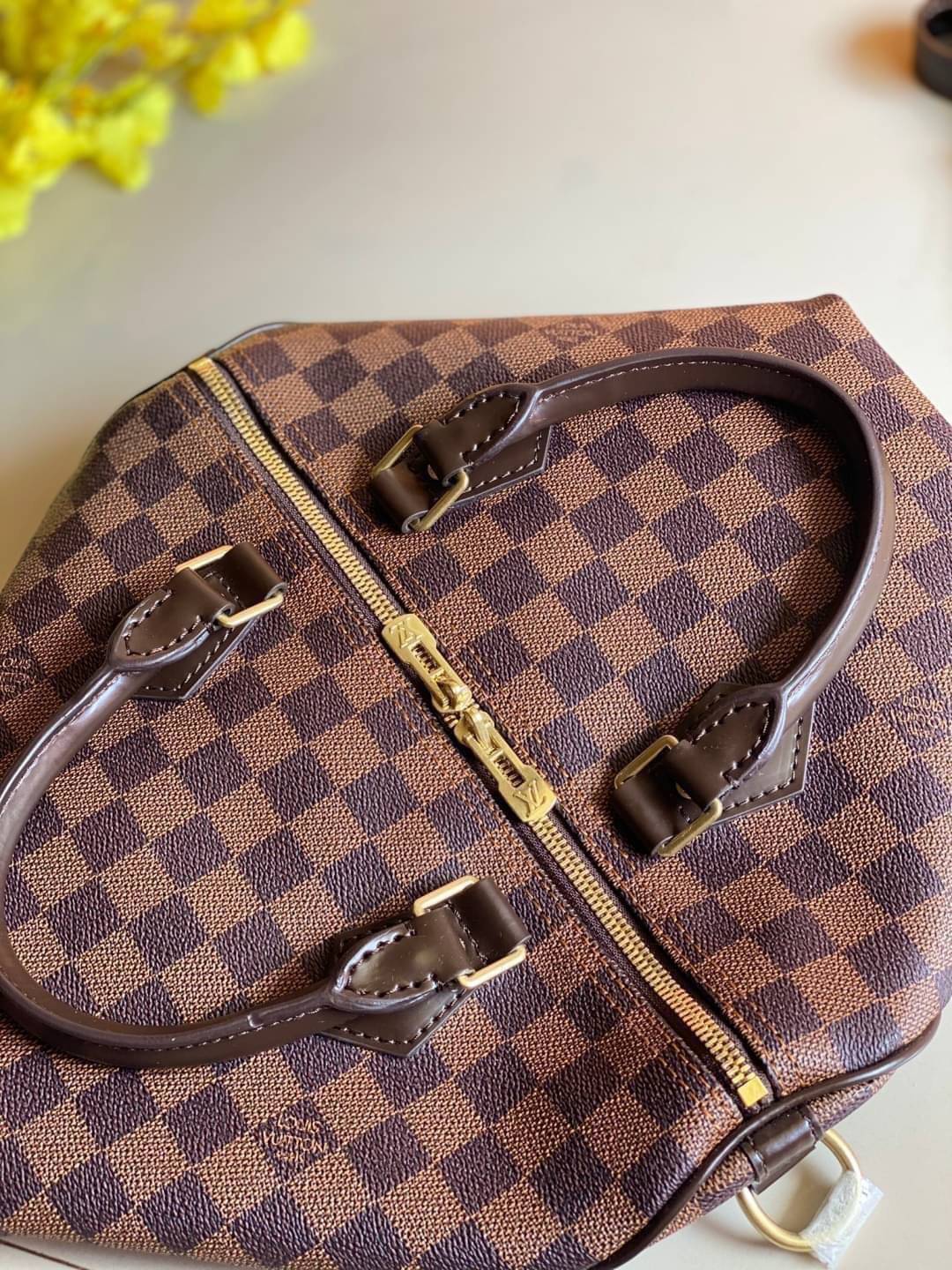 LV Speedy 30 Damier Monogram / Speedy Bandoulière 30 เกรดออริจินอล พร้อมส่งที่ไทย ภาพสินค้าถ่ายจากงานขายจริง ใช้งานต่างประเทศได้