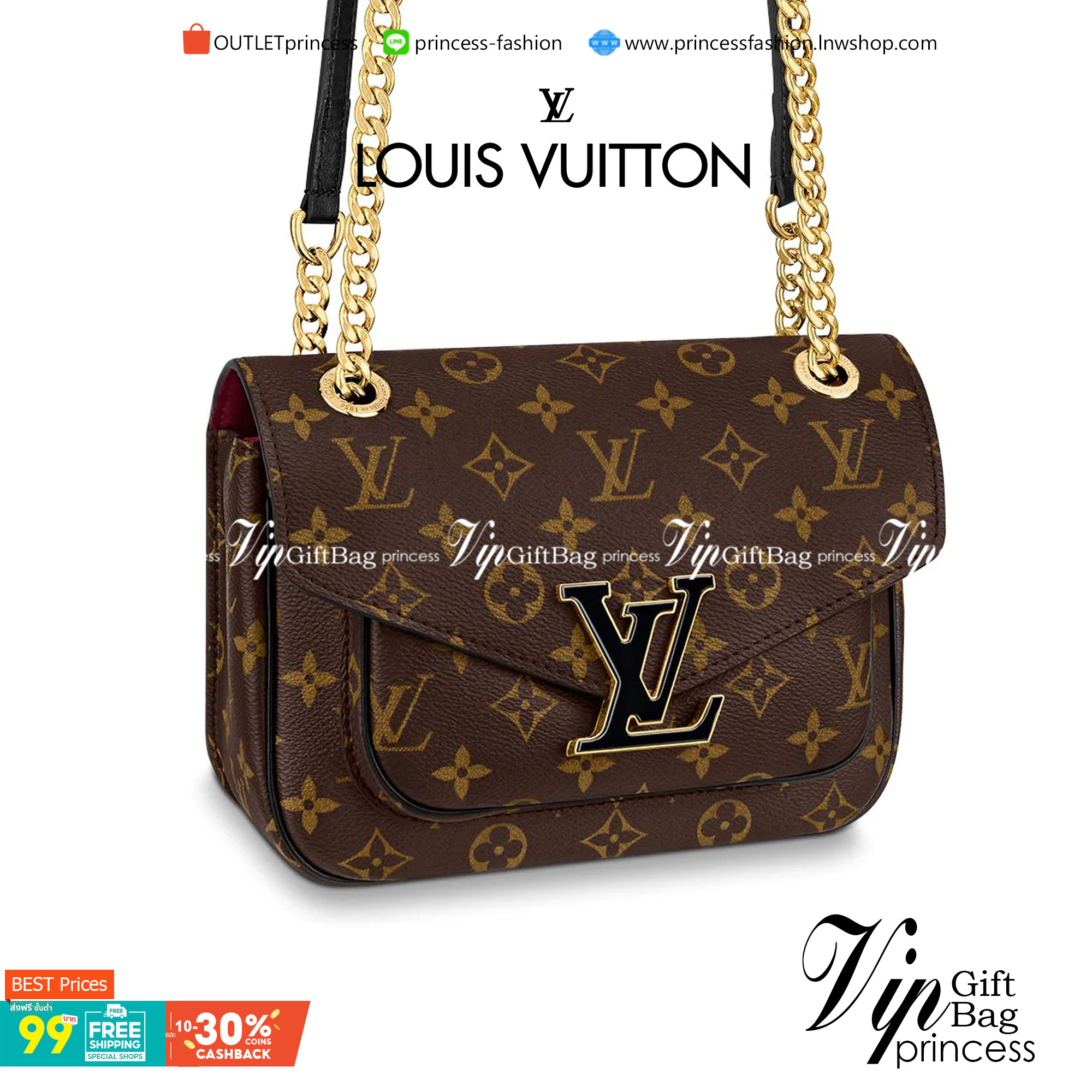 LOUIS VUITTON PASSY MONOGRAM 2 WAYS HANDBAG พร้อมส่งความสวย! กระเป๋า LV จาก Premium gift ต่างประเทศ ✔️รุ่นนี้เป็นหนังแท้ลาย monogram ทรงกระเป๋าคือสวยหรู ดูดีมากๆค่ะ