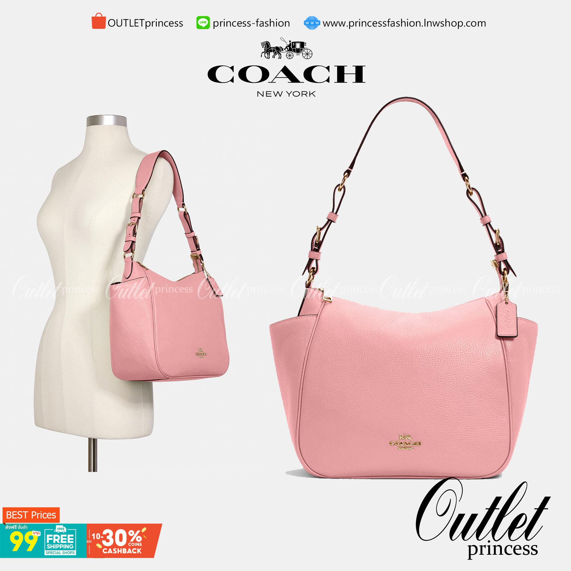 สินค้าออกใหม่ พร้อมคอลเลคชั่นสีใหม่ล่าสุดค่ะ! COACH RORI SHOULDER BAG ((C2855)) พร้อมส่งที่ไทย สวยก่อนใครแน่นอนค่ะ! กระเป๋าสะพายไหล่ หนังแท้ชั้นดีที่สุด หนังนิ่ม ทรงสวย หลงรักแน่นอนค่ะ