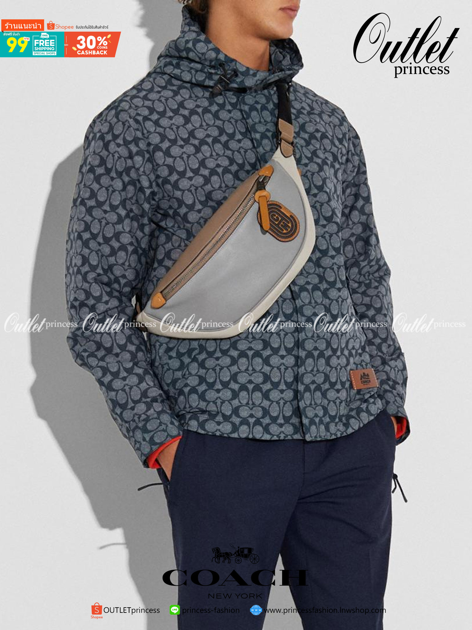 OUTTLET 】Rivington Belt Bag In Colorblock With Coach Patch (F959) Silver รุ่นที่ถามกันมาเยอะเลยคะ! สวยงามใช้ได้ทั้งชาย//หญิงเลยจร้า 🌈 Coach Belt Bag ใบใหญ่คะ! กระเป๋าคาดอกด้านหน้า//คาดไปทางด้านหลัง//หรือคาดเอวได้ ตามแต่ความถนัดได้เลยนะคะ หนังแท้ น