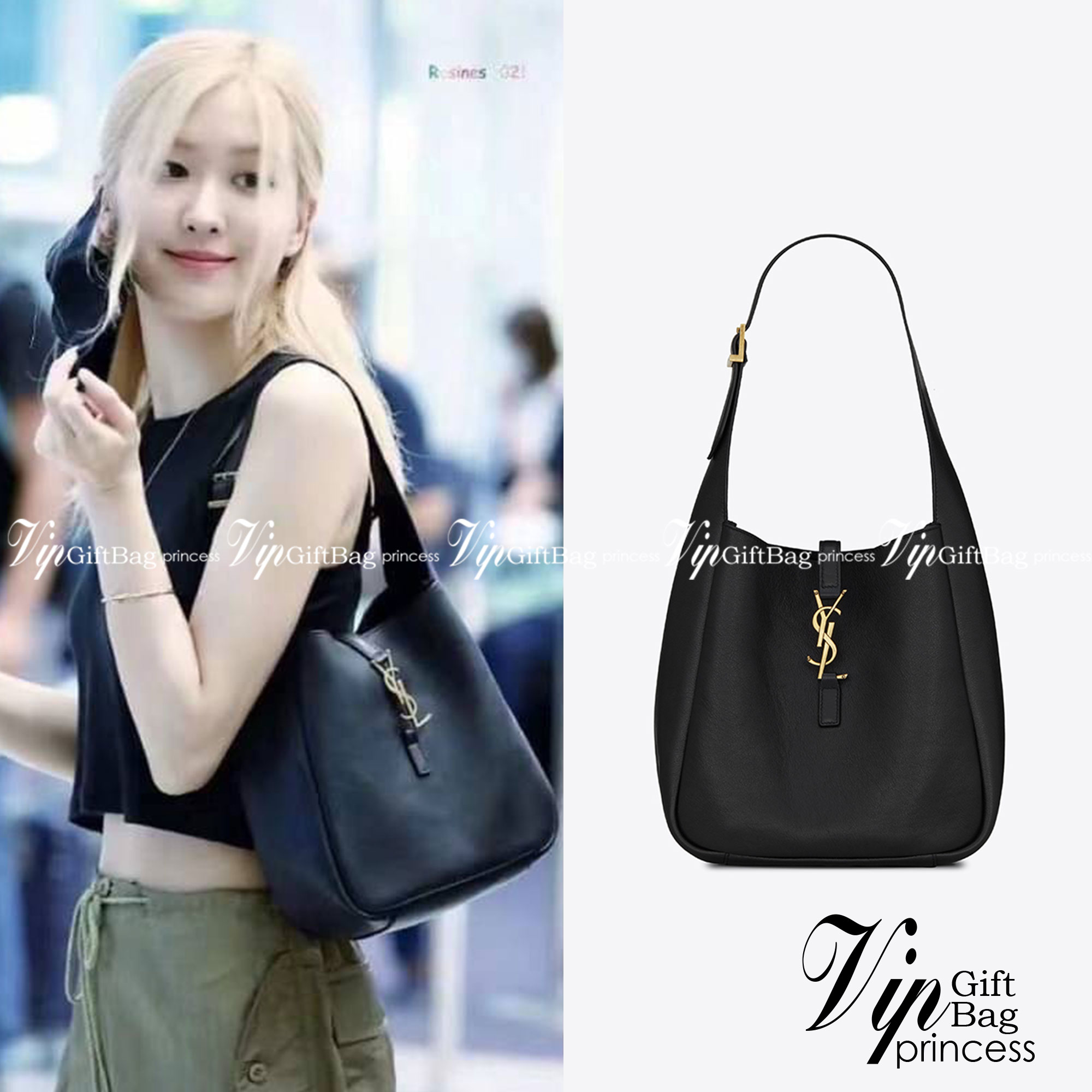 YSL Le 5 a soft hobo bag / YSL Tote 2022 มาใหม่มากก พร้อมส่งที่นี่ที่เดียวเลยค่า กระเป๋าที่สาวๆ ตามหากันหนักจริงๆ ตามรอยคุมโรเซ่ไปเลยค่าา งานเกรดออริจินอล หนังซอร์ฟสวย ภาพสินค้าถ่ายจากงานขายจริง ใช้งานต่างประเทศได้
