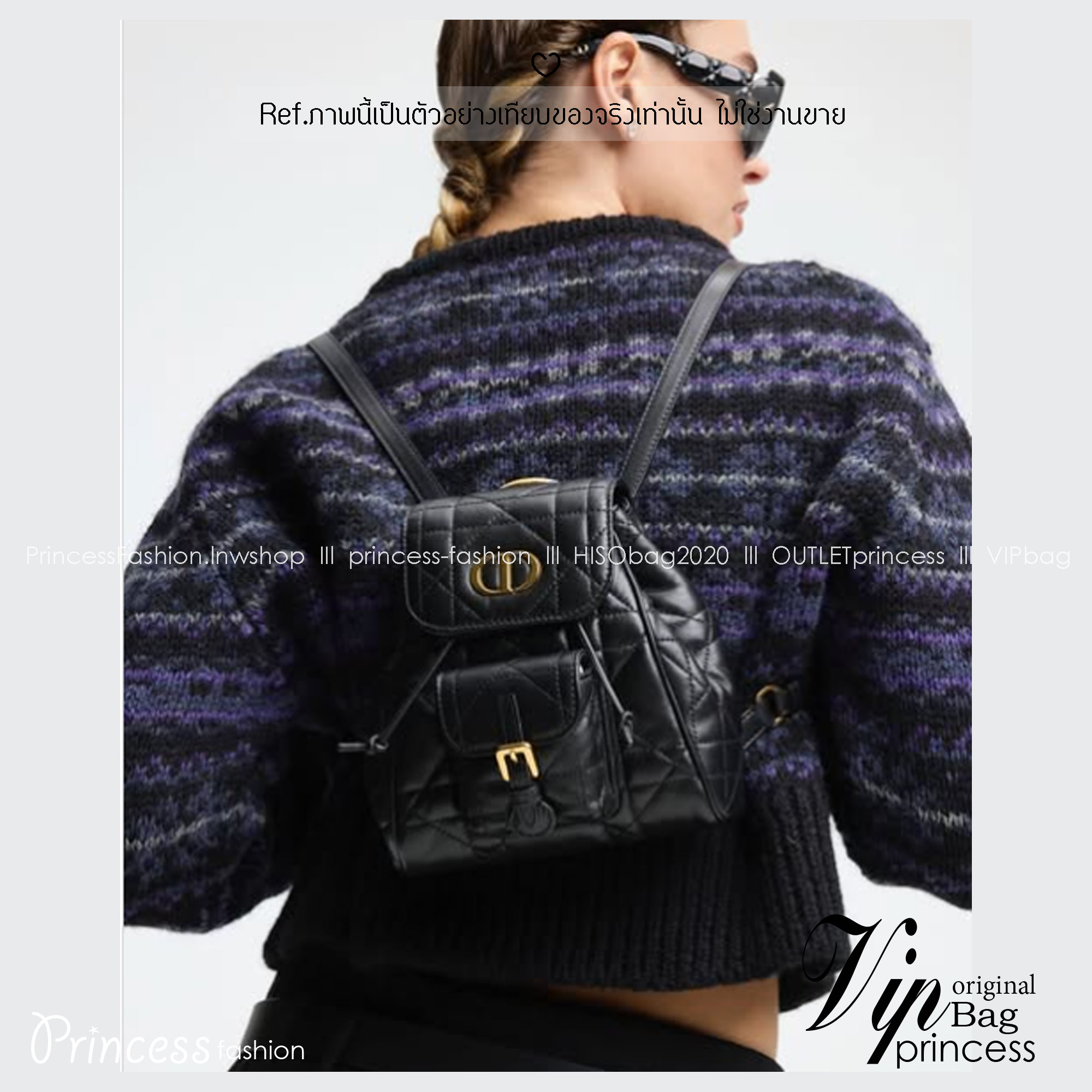 DIOR Small Caro Backpack กระเป๋าเป้ไซส์เล็กน่ารัก ดีไซน์ใหม่ หนังสวยเกินเรื่องมากๆ สัมผัสนิ่ม หรูหรา หูจับในตัวดีไซน์โค้งมนอะไหล่ทองสวยโดดเด่นไม่เหมือนใคร ที่สุดของความลัคชูต้องยกให้แบรนด์นี้