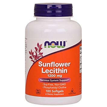 (Pre-order) Now Foods Sunflower Lecithin 200 mg 100 Softgels