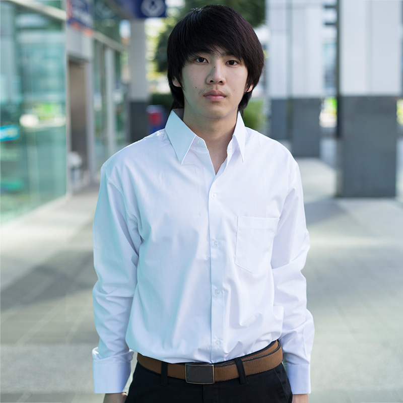 เสื้อชายแขนยาว เอวตรง