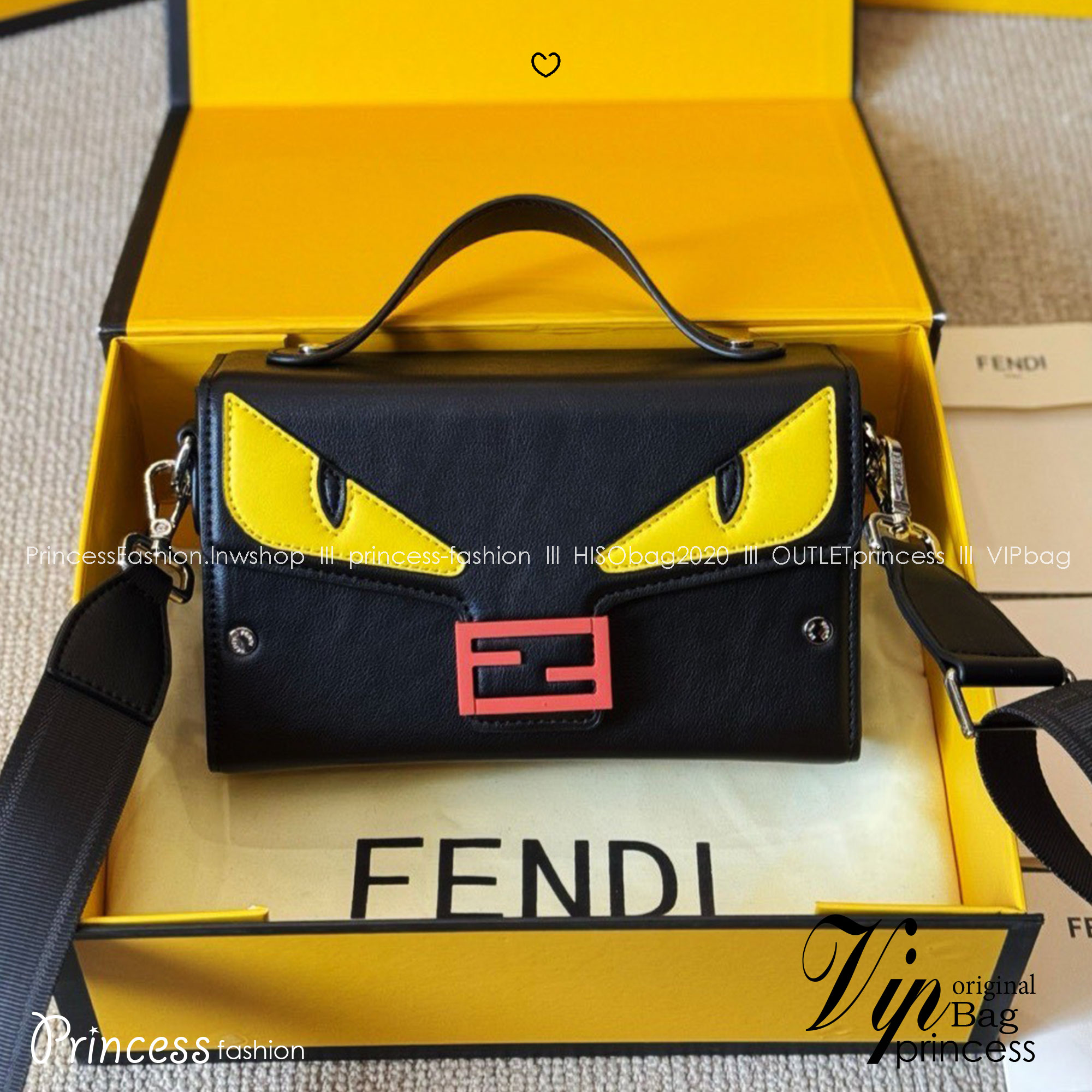 FENDI Baguette Soft Trunk Bag กระเป๋าสะพายทรงกล่อง ไอเท็มสุดเท่ ผสมผสานความทันสมัย รูปทรงกล่องสัดส่วนสวยลงตัว โดดเด่นชวนมอง