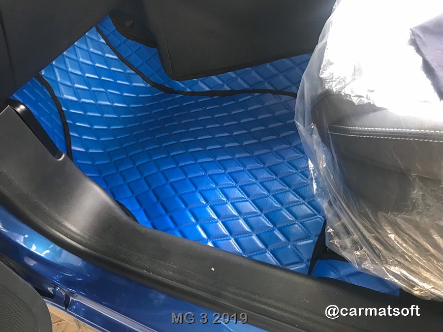 พรมปูพื้นรถยนต์ MG 3 2019 ยางปูพื้นรถEVA ลายDIAMOND เต็มคัน