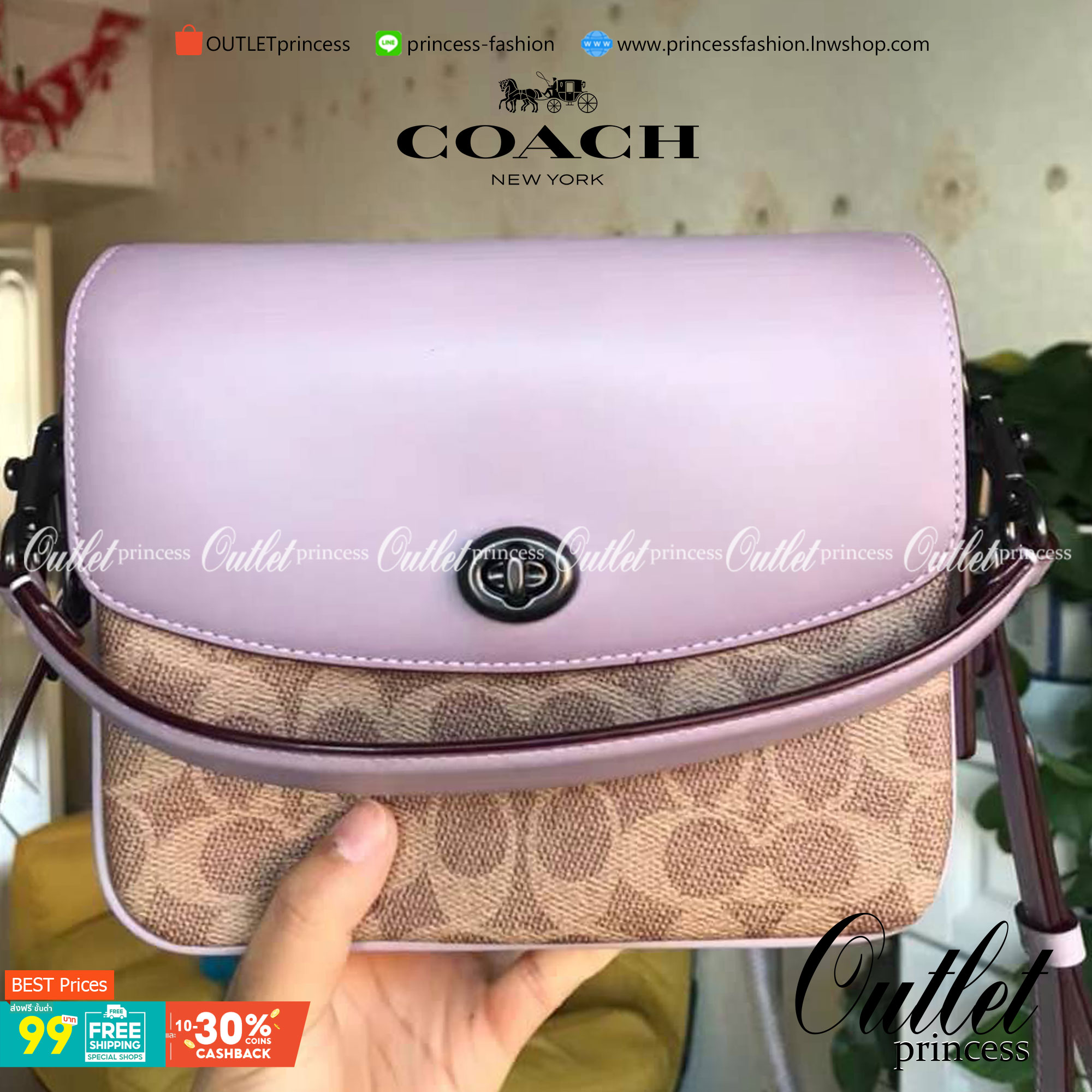 3สาย Coach 89089 Cassie Crossbody 19 In Signature Canvas เรียบหรู ดูดี ต้องไอเท็มนี้เลยจ้า กระเป๋าถือ/สะพายข้าง สุดพิเศษ!! มีสายมาให้ถึง 3 แบบ!! สลับใช้แมทช์ตามสไตล์ได้เลย วัสดุหนังแคนวาสสลับหนังเรียบ เปิด-ปิดด้วยตัวบิดล็อค ภายในแบ่งสัดส่วนอย่างดี ใส่ของไ