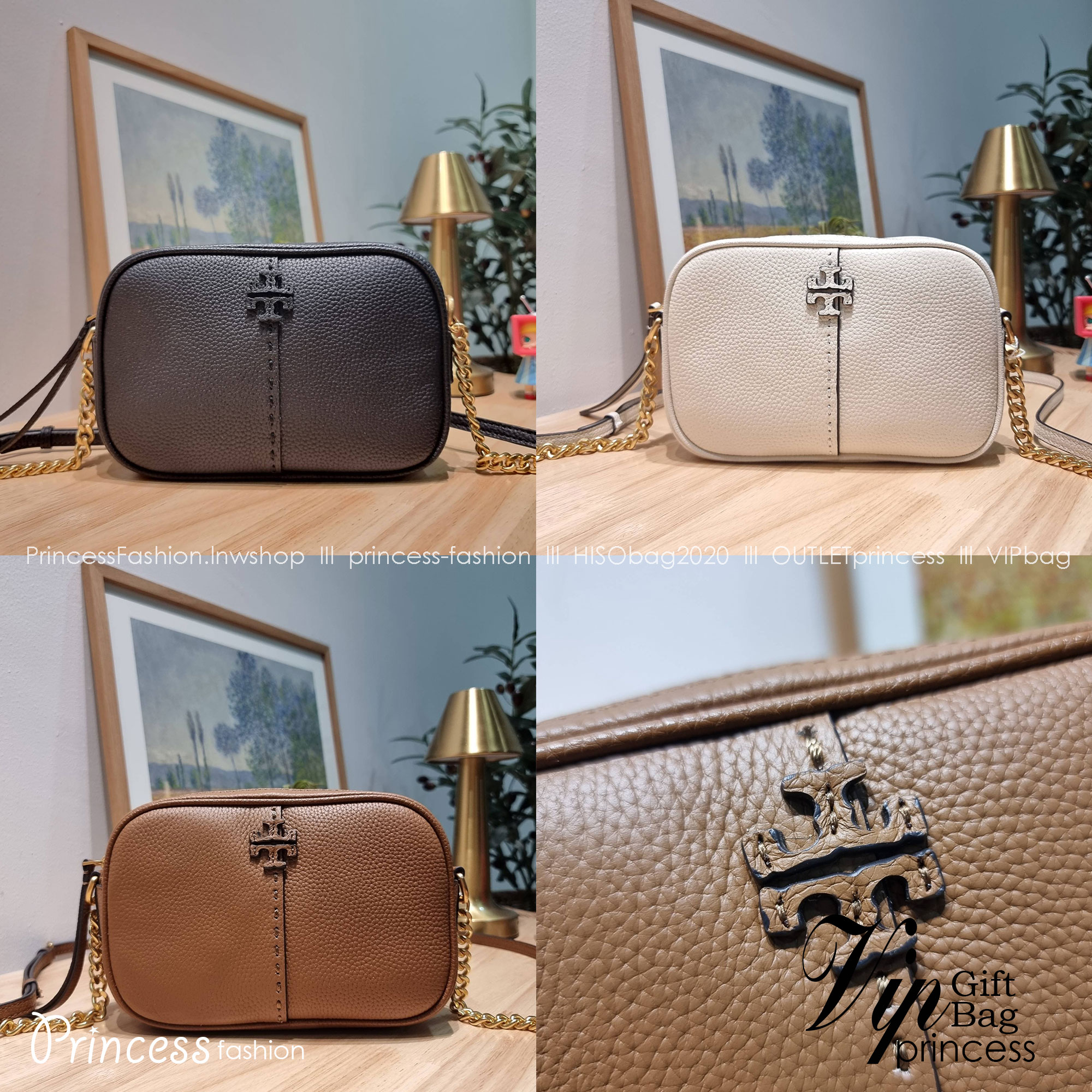 TORY BURCH MCGRAW CAMERA BAG ใหม่จากคอลเลคชั่นสุดคลาสสิค กับกระเป๋าสะพายข้าง ทรงกล่องไซส์กะทัดรัด น้ำหนักเบา ใช้งานง่ายด้วยซิปรูดเปิดปิด แมทช์ได้กับทุกสไตล์การแต่งตัว