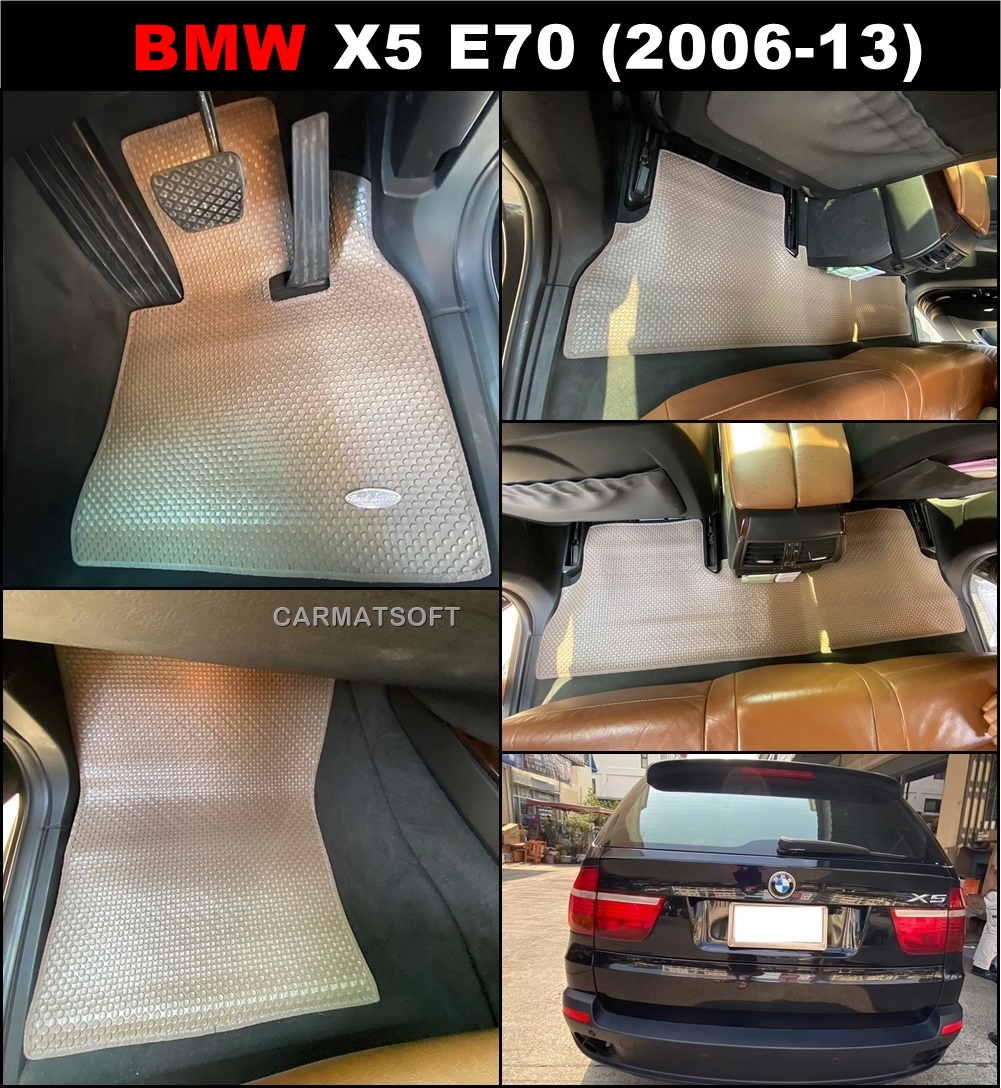 พรมปูพื้นรถยนต์ BMW X5 E70 ปี2005-13 พรมกระดุมเม็ดเล็กpvc เข้ารูป สวย ทนทาน 3ชิ้น