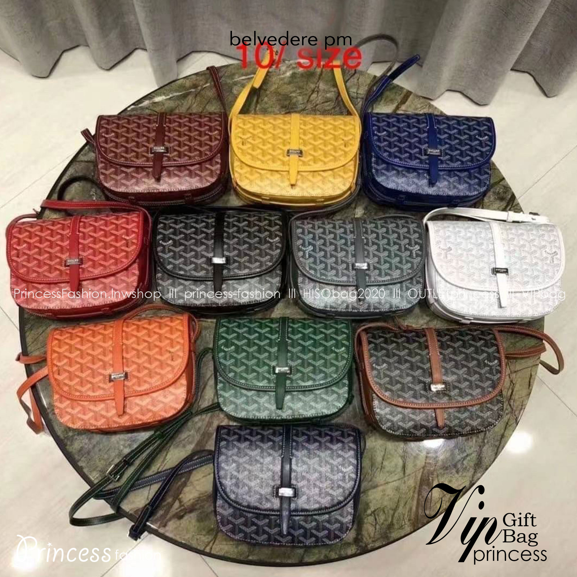 GOYARD belvedere pm / GOYARD Messenger Bag 10" แบรนด์ดังจากฝรั่งเศส เรัยบหรูแต่ดูสง่า สะดุดตาด้วยลายเฉพาะตัว