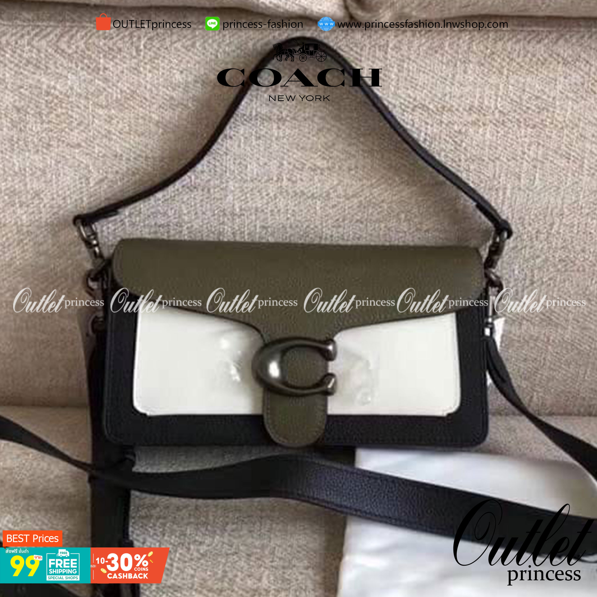 OUTTLET 】Coach Tabby Shoulder Bag 26 กระเป๋าหิ้วได้//คล้องไหล่ได้//สะพายข้างได้ ใบเดียวสุดคุ้มค่ะ! เปิดปิดกระเป๋าแบบกระดุมแม่เหล็ก มีอะไหล่Cตัวใหญด้านหน้าบ่งบอกถึงความหรูทีเดียวค่ะ ใส่กระเป๋าเงินใบยาวได้ มีช่องซิปกลาง;ช่องเล็กใส่ของจุกจิก;ช่องด้านหน้าหนึ่