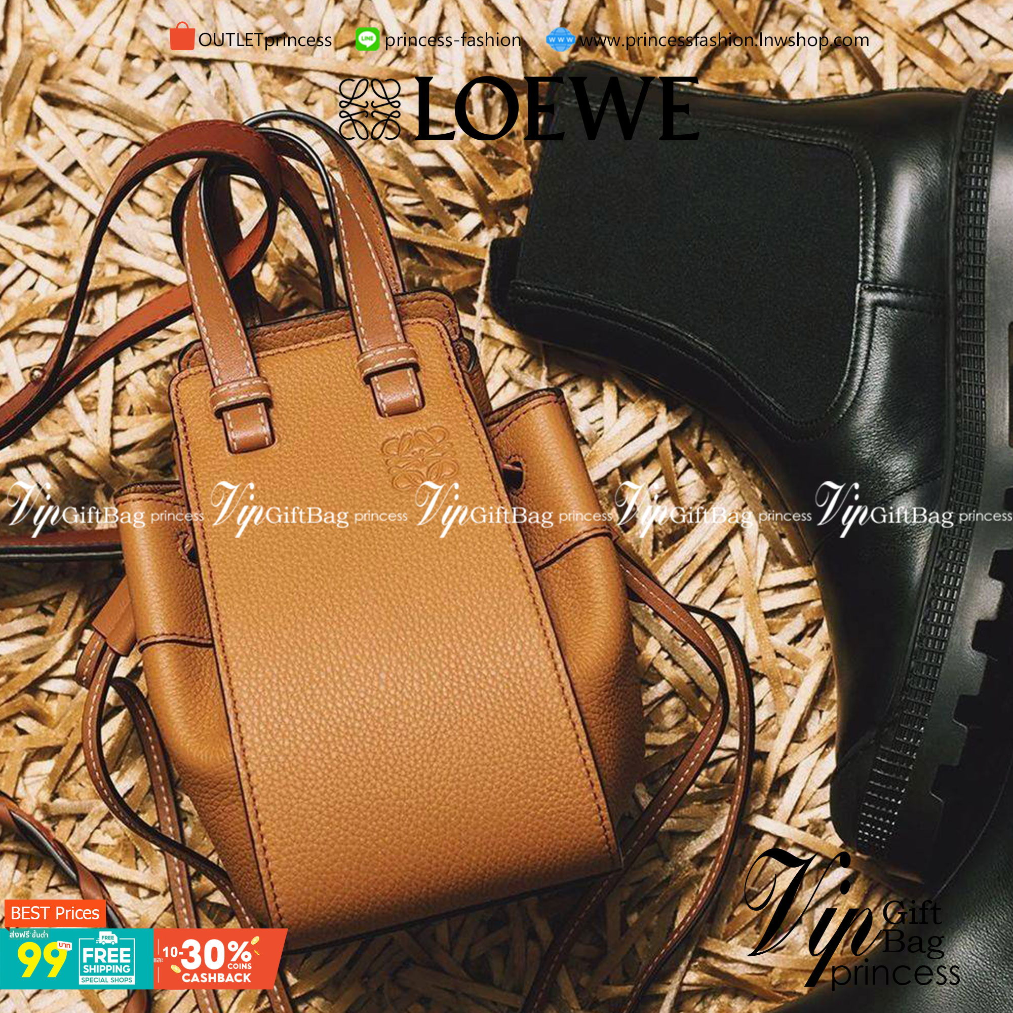 LOEWE HANDLE & SHOULDER BAG GIFT WITH PURCHASE (GWP) กระเป๋าถือหรือสะพายหนังแท้พรีเมี่ยมกิ๊ฟ Limited จาก LOEWE PERFUME DUTYFREE รุ่น Rare items สุดๆวัสดุหนังแท้ Calfskin หนังสวยดีไซน์คงเอกลักษณ์แบรนด์ สามารถปรับใช้ได้หลายทรงด้านข้างมีหูรูดปรับขยายทรงได้ภา