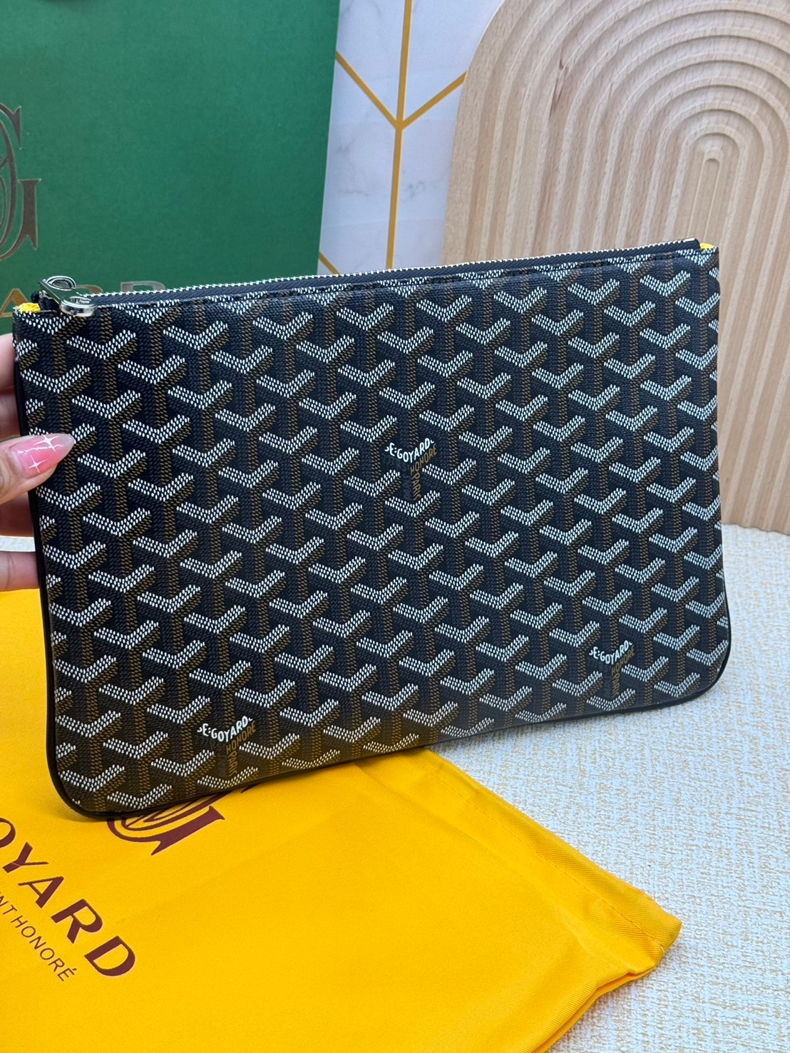 พร้อมส่ง GOYARD CLUTCH BAG unisex 30cm กระเป๋าคลัช ใช้ได้ทั้งชายหญิง เกรดออริ สลับแท้ 1:1 ใช้ต่างประเทศได้ ภาพถ่ายจากงานขายจริง