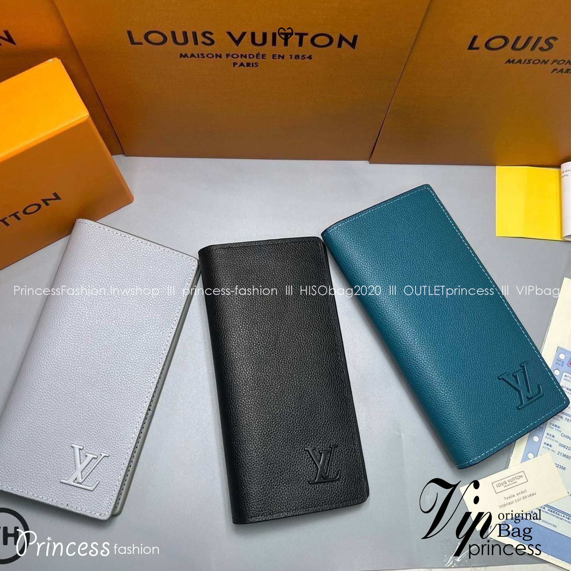 ORI หนังแท้ | LV Long Wallet / LV Multiple Aerogram กระเป๋าสตางค์ใบยาว กระเป๋าสตางค์ผู้ชาย
