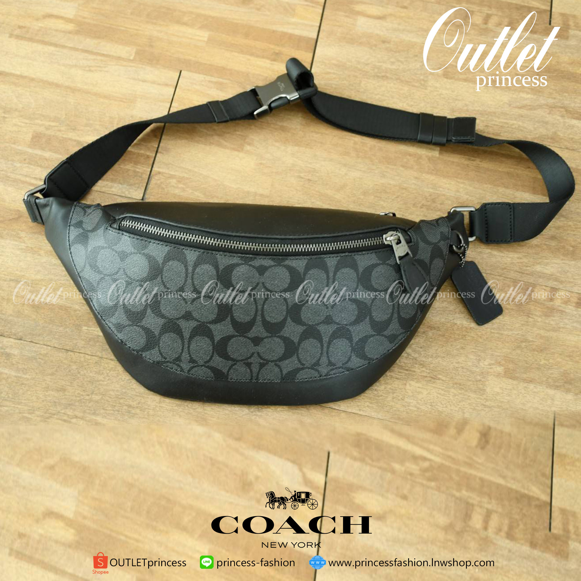 Coach F84711 Warren Mini Belt Bag In Signature Canvas กระเป๋าคาดอก คาดเอว ขนาดกำลังดี ใช้งานง่าย ใช้ได้ทั้งหญิงและชาย