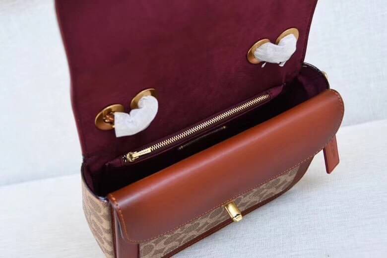 Coach Madison Shoulder Bag in Signature Signature coated canvas and refined calf leather