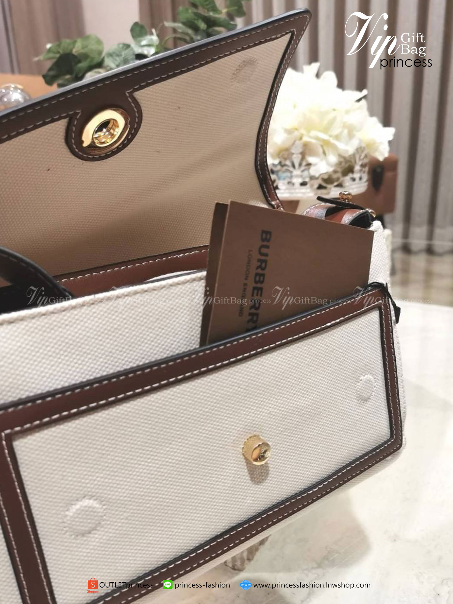 พรีเมี่ยมกิ๊ฟแท้ 100% BURBERRY FRAGRANCES CROSSBODY BAG VIP GIFT WITH PURCHASE (GWP)