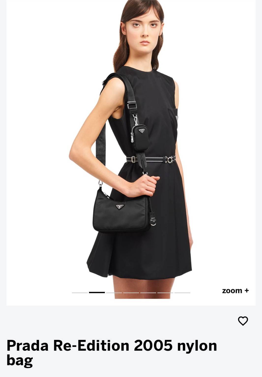 พรีเมี่ยมกิ๊ฟแท้ 100% 】PRADA Re-Edition 2005 nylon shoulder bag [cream]