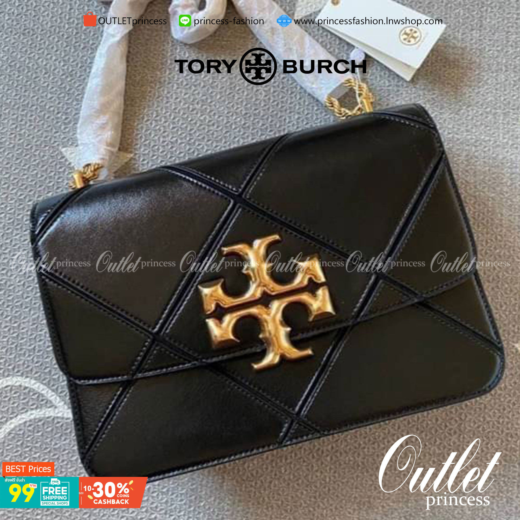 สวยจริงคุณภาพสูง ไม่จกตาค่ะ!! TORY BURCH ELEANOR QUILTED CONVERTIBLE SHOULDER BAG ((73590)) พร้อมส่งที่ไทย ใครรออยู่ห้ามพลาด จำนวนจำกัดค่ะ!! อีกรุ่นที่น่าครอบครองมากๆค่ะ😘 กระเป๋าสะพายข้างและทบสายเป็นคล้องไหล่ได้ หนังแท้ชั้นดีที่สุด ทำลายเหลี่ยมตัด