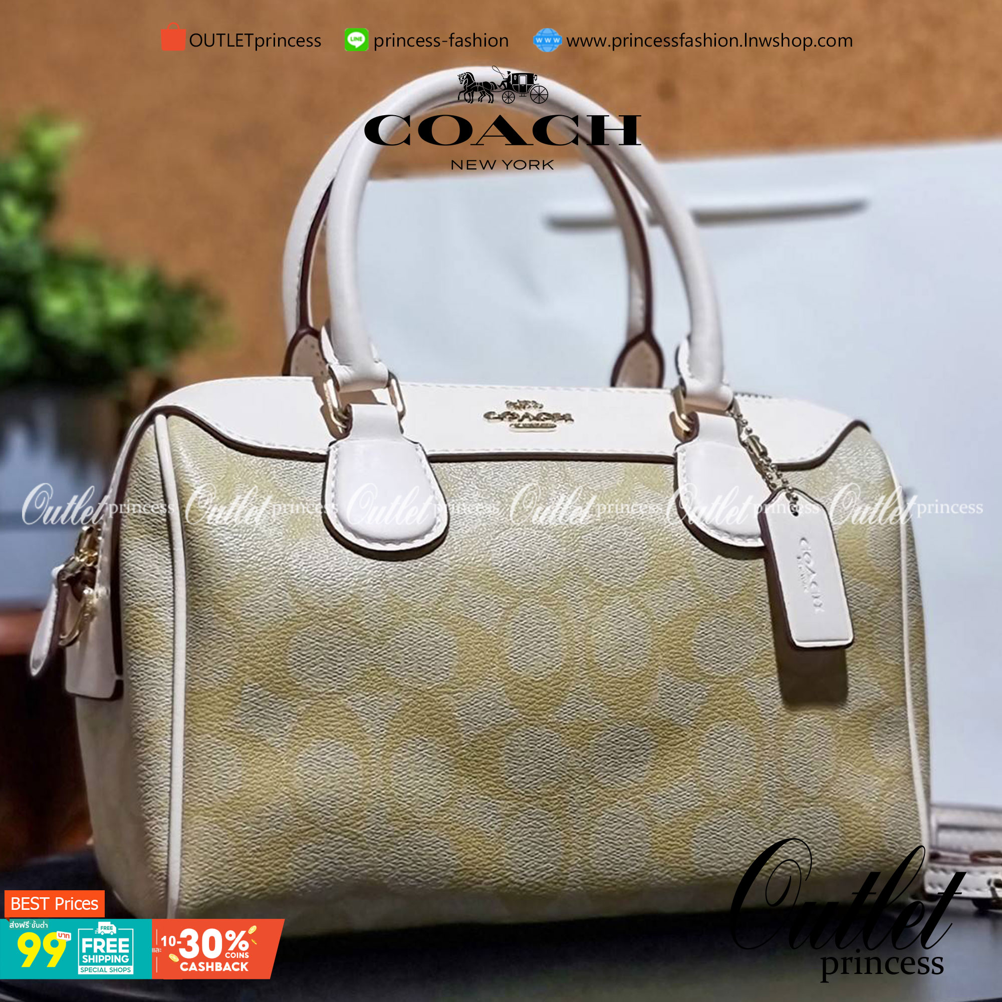 COACH F32203 MINI BENNETT SATCHEL IN SIGNATURE CANVAS กลับมาอีกครั้ง!! กับกระเป๋าทรงหมอนยอดฮิต 🥳 มีกี่สีก็ขายหมด วัสดุหนังแคนวาสเคลือบลาย ทรงสวยใช้งานได้ทุกโอกาส ภายในโล่งกว้างใส่ของได้เยอะ มีหูจับในตัว และสายสะพาย crossbody ปรับได้ตามตัว ใบนี้ไม่