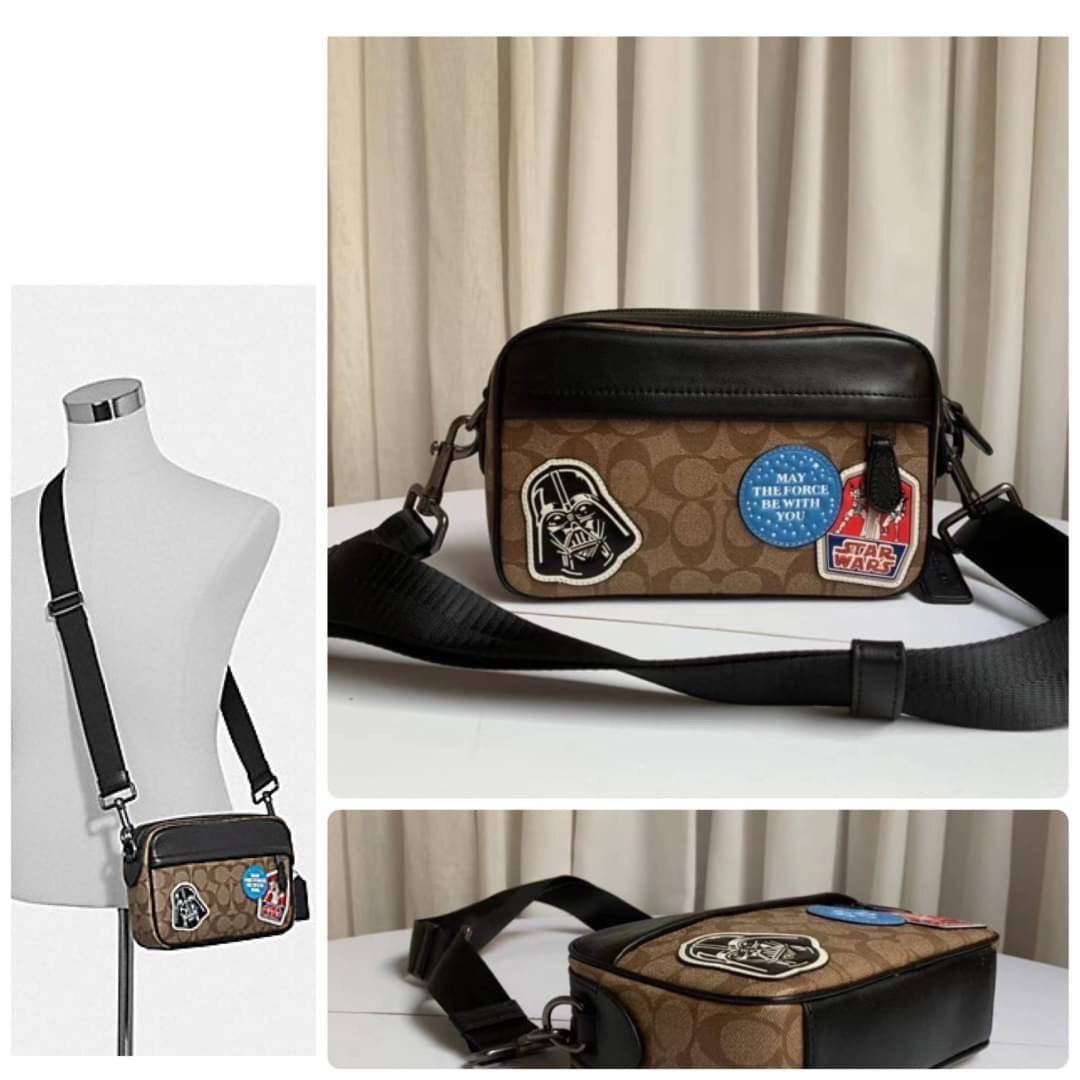 COACH STAR WARS X COACH GRAHAM CROSSBODY IN SIGNATURE CANVAS WITH PATCHES (COACH F89188)