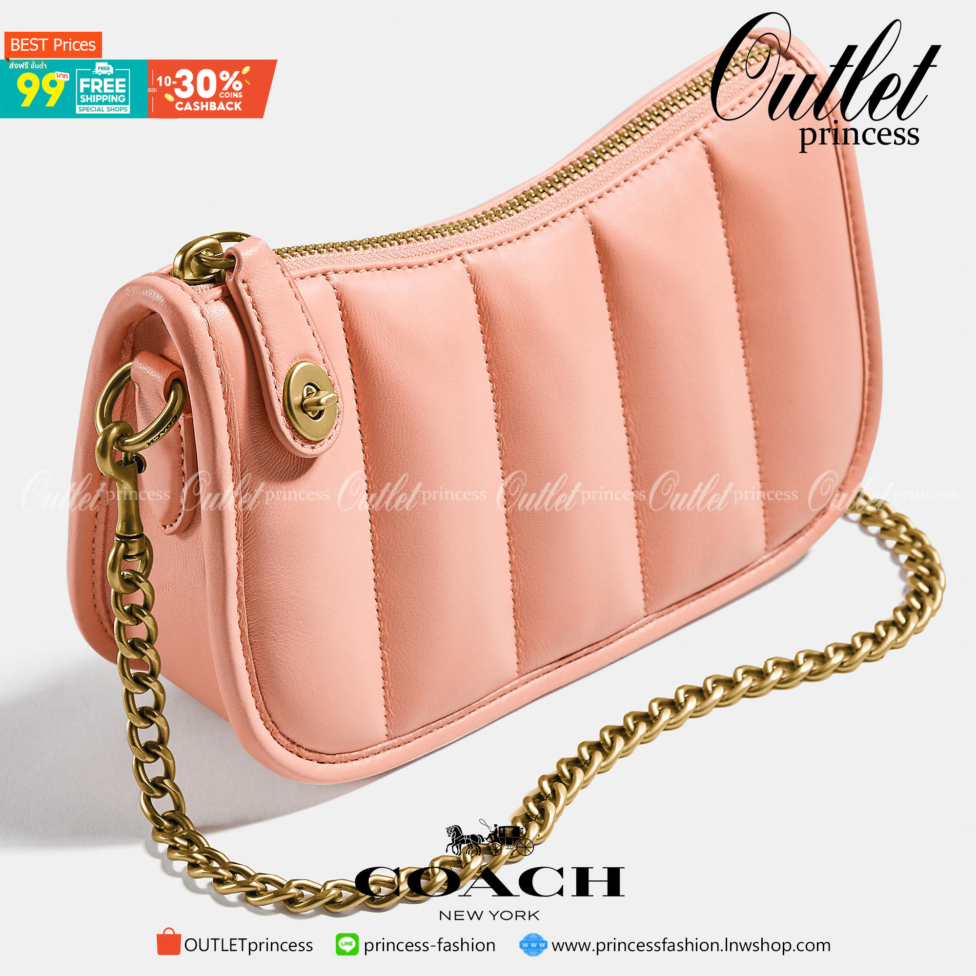 COACH SWINGER 20 WITH QUILTING ((C3490)) พร้อมส่งที่ไทย ออกใหม่ล่าสุดค่ะ! กระเป๋าหิ้วหรือคล้องไหล่ ใบขนาดกระทัดรัด หนัง Nappa แบบนวมล่าสุดค่ะ! เปิดปิดกระเป๋าแบบหมุนล็อค ภายในสามารถใส่มือถือได้;กระเป๋าเงินใบสั้นได้;พาสปอร์ตได้;พร้อมช่องเสียบบัตรได้อีกสามช่