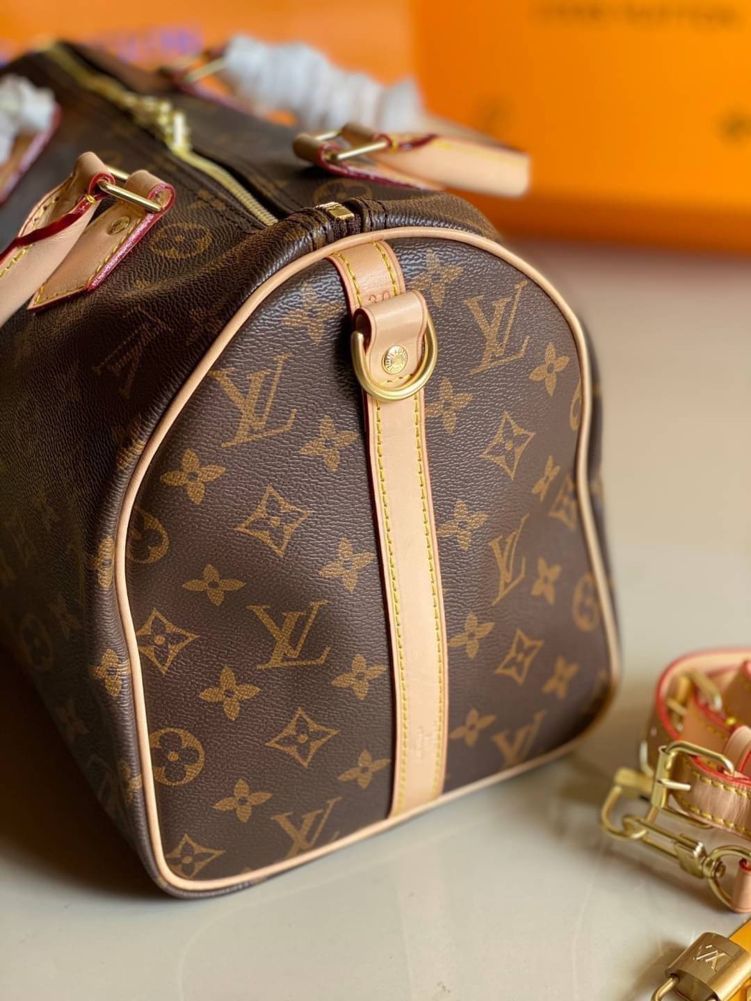 LV Speedy 30 Damier Monogram / Speedy Bandoulière 30 เกรดออริจินอล พร้อมส่งที่ไทย ภาพสินค้าถ่ายจากงานขายจริง ใช้งานต่างประเทศได้