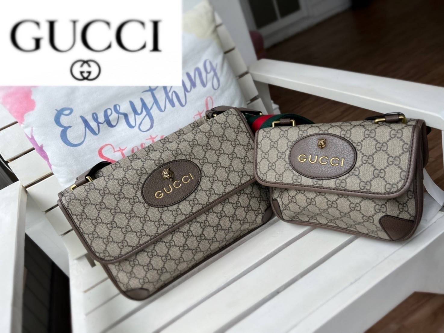 Gucci Neo Vintage Belt Bag / Gucci Ophidia Belt Bag กระเป๋าสะพายข้าง วัสดุผ้าใบ GG Supreme เปิดปิดแม่เหล็ก มี3ช่องแยกกันเป็นสัดส่วน ซับในผ้าฝ้ายและลินิน สายปรับระดับได้ ถอดสายไม่ได้