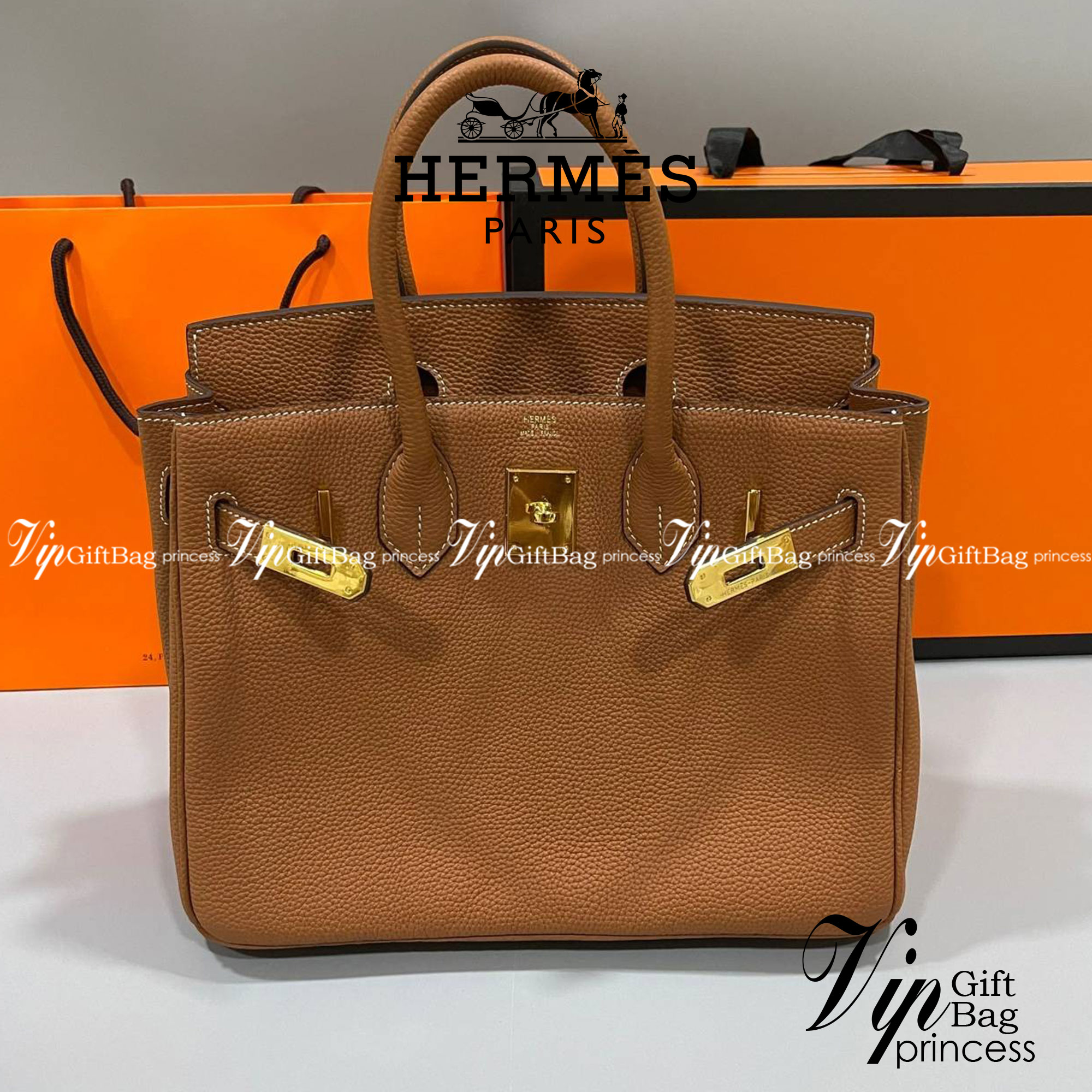 หนังแท้ Hermes BIRKIN 25CM epsom in MAUVSSYLESTE COLOR FULL HANDMADE GOLD HARDWARE เกรดออริจินอล ภาพสินค้าถ่ายจากงานขายจริง