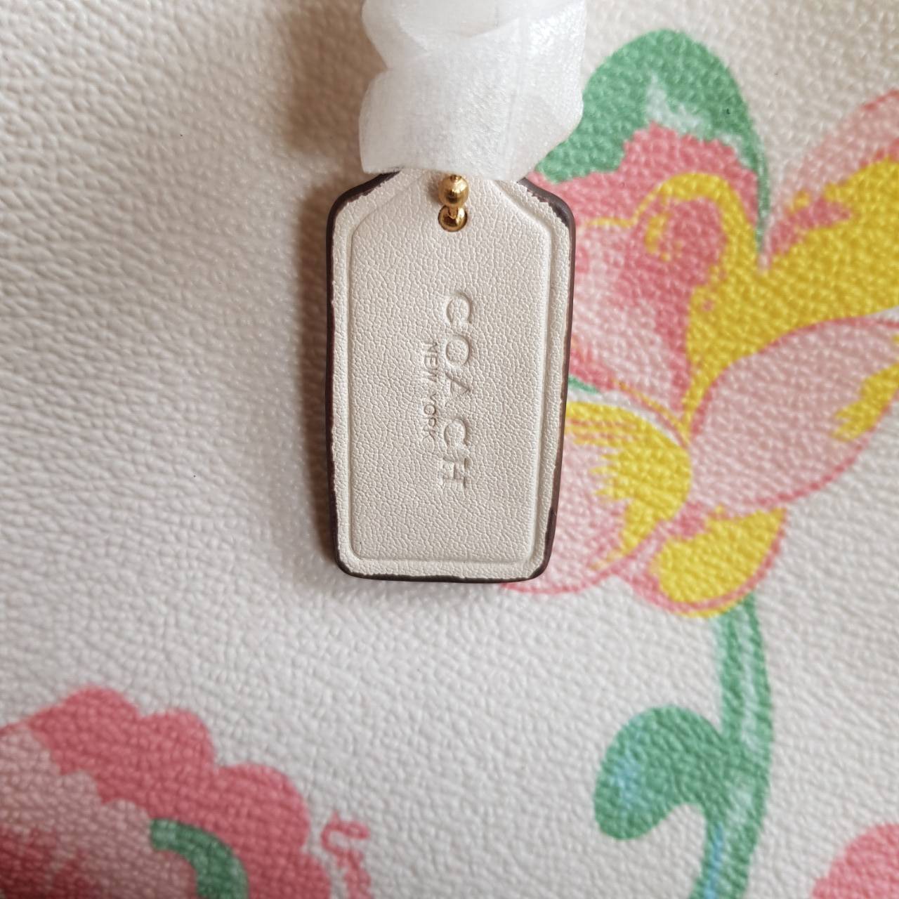 COACH C8217 MOLLIE TOTE 25 WITH DREAMY LAND FLORAL PRINT คอลใหม่ล่าสุด ยังไม่เข้า shop ไทย สวยๆแบบไม่ต้องรอพรีฯให้ยาวนาน กับกระเป๋าโท้ทไซส์เล็กที่สาวๆต่างก็ต้องปักใจรัก สวยสมใจ ดีไซน์ลวดลายดอกไม้ คละเคล้าเต็มใบ ละมุน สดใส น่าใช้สุดๆ วัสดุหนังแคนวาส ภายในโ