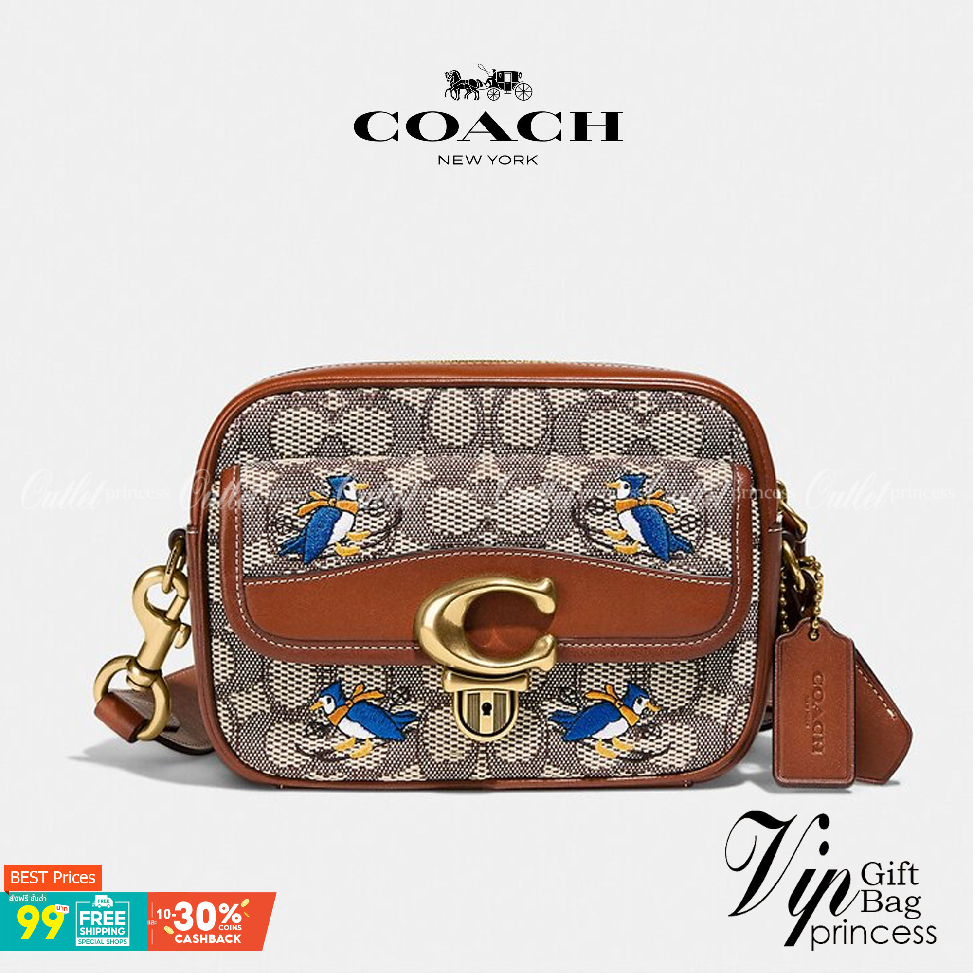 COACH C7764 STUDIO CAMERA BAG 19 IN SIGNATURE TEXTILE JACQUARD WITH CREATURES น้องเล็กใหม่สุดอีกหนึ่ง!! ขนาดเล็กกะทัดรัด มาแบบเลิศๆหรูๆมากแม่ พร้อมเทกเจอร์สุดคิ้วท์!! กระเป๋าสะพายข้างลุคไฮน์ ที่ดีไซน์ออกมาได้ปัง และดูแพงมากๆ ด้วยดีเทลคลาสสิคผสานความเป็นเอ