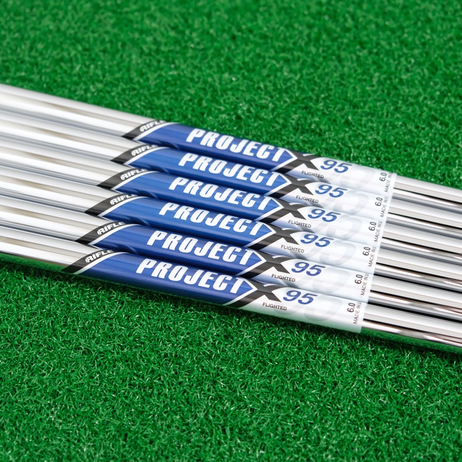 NEW PROJECT X 95 FLIGHTED 6.0 IRON SHAFT SET #5-PW FLEX S 0.370 TIP.