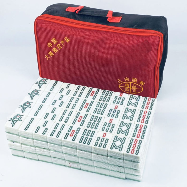 ชุดไพ่นกกระจอกไซส์ใหญ่พร้อมกระเป๋าเก็บไพ่ขนาด 46mm.(Mahjong) 麻将 麻將 麻雀