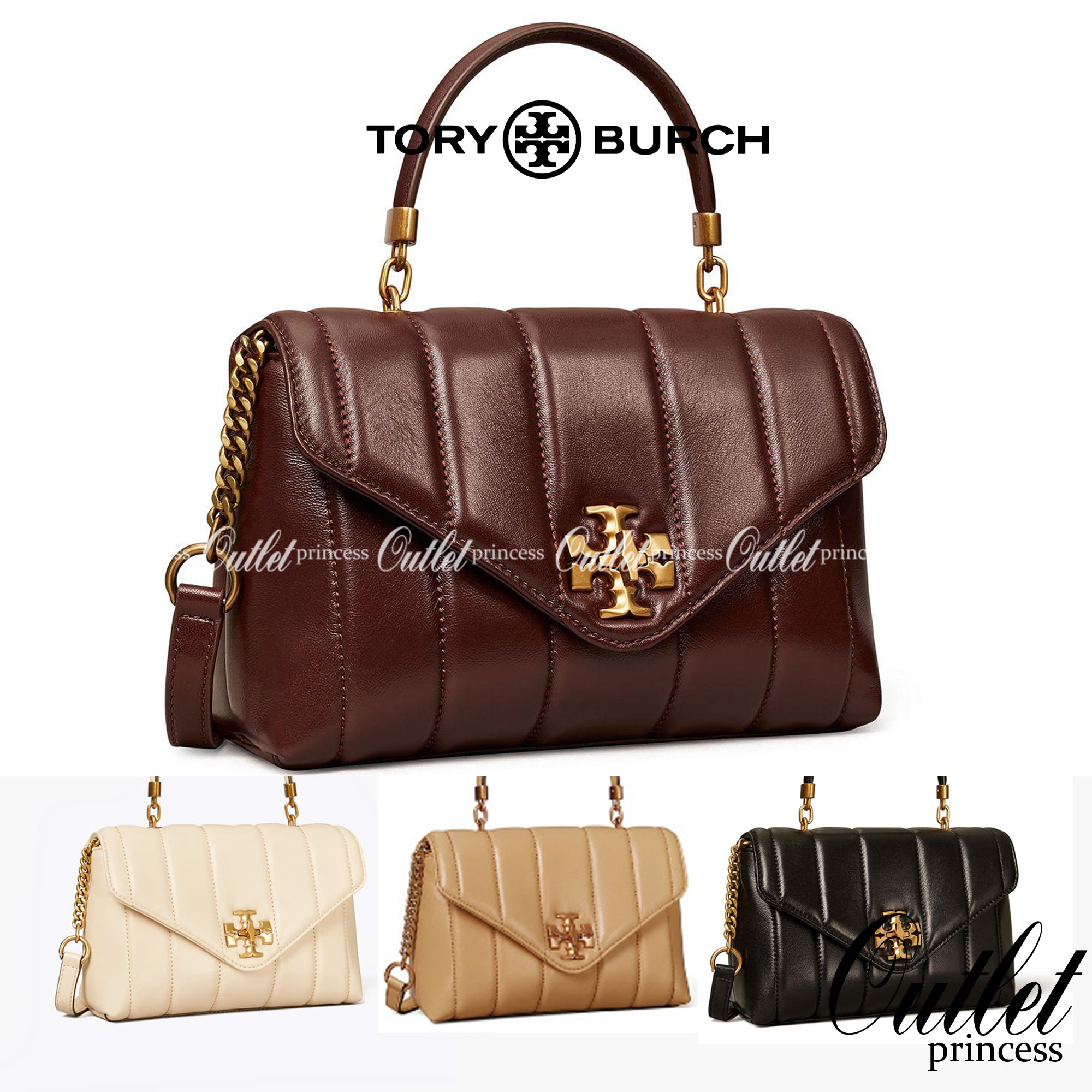 TORY BURCH KIRA QUILTED SMALL BAG พร้อมส่งที่ไทย ไม่ผิดหวังแน่นอนค่ะ! กระเป๋าหิ้วหรือสะพายข้างได้ วัสดุหนังแกะแท้ทั้งใบ ((หนังแกะจะมีคุณภาพดีเงานิ่มและแพงกว่าหนังวัวจ้า)) หนังนิ่มสวยงามมากๆค่ะ เปิดปิดกระเป๋าแบบหมุนล็อคแบบโลโก้แบรนด์ ใช้อะไหล่คลาสสิคดูหรูเ
