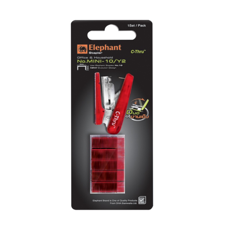 เครื่องเย็บกระดาษ ช้าง 10/Y2MINI พกพา ใช้กับลวดเย็บ#10