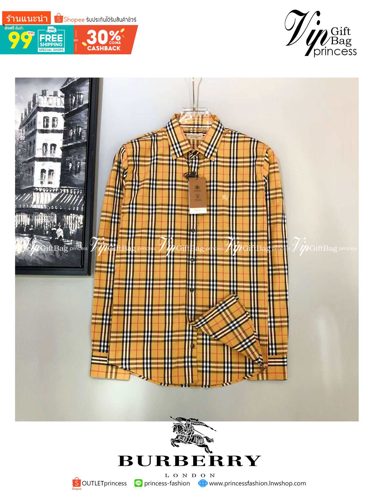 BURBERRY SHIRT / BURBERRY LONG SLEEVE VINTAGE CHECK SHIRT เสื้อเชิ้ตแขนยาวแบรนด์เบอเบอรี่ ลายสก็อตสุด classic เรียบหรู ดูดี ภูมิฐานมากๆค่ะ สินค้านำเข้าคุณภาพเทียบแท้ งานสวยเทพ เนื้อผ้าอย่างดี เป๊ะมาก รับประกันความพอใจเลยนะคะ ใส่เป็นเชิ้ตติดกระดุมเนี๊ยบๆ ห