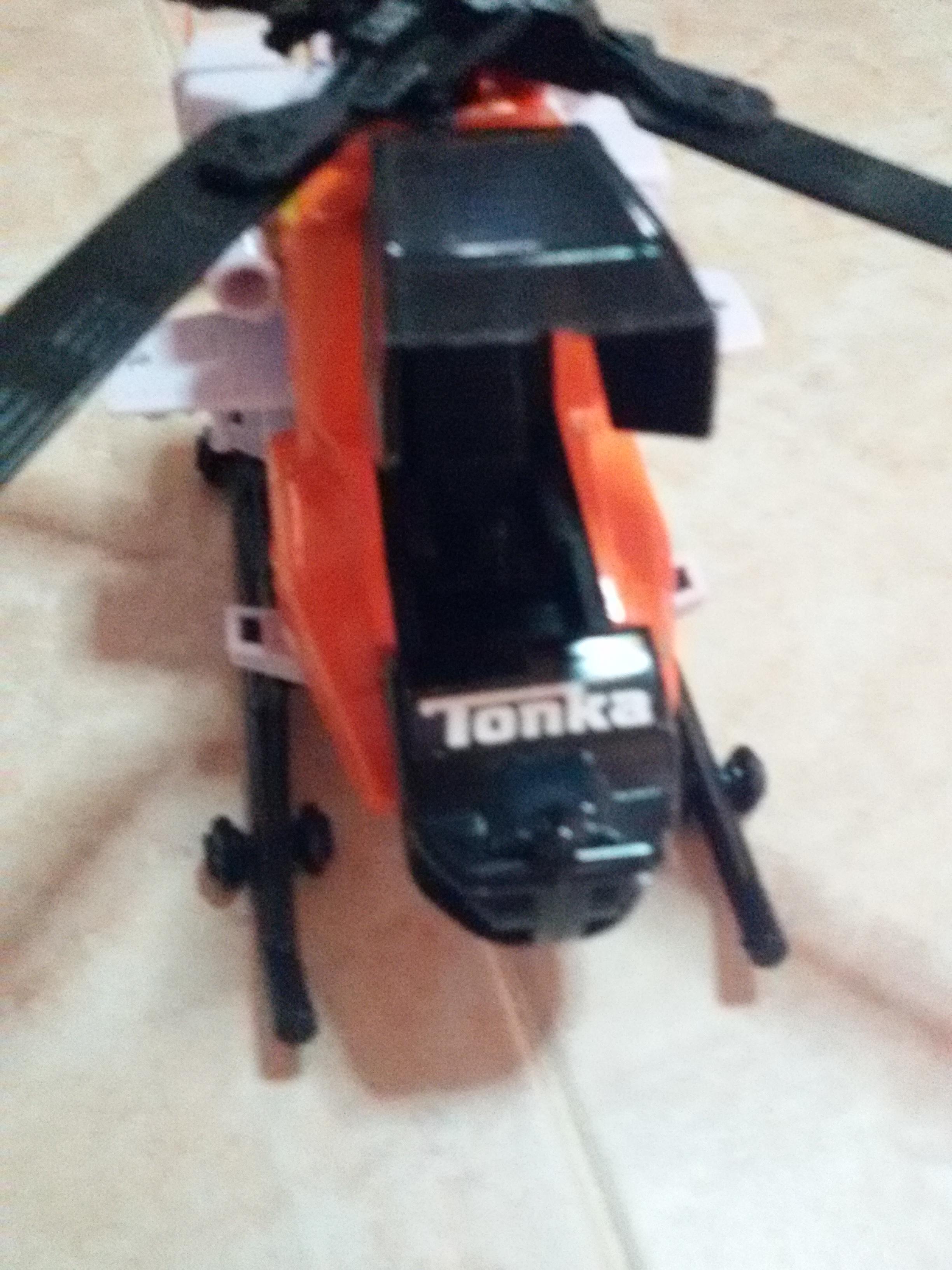 Tonka Rescue Force Orange & White Coast Guard Helicopter with LIGHT & SOUNDS ของเล่นมือสอง