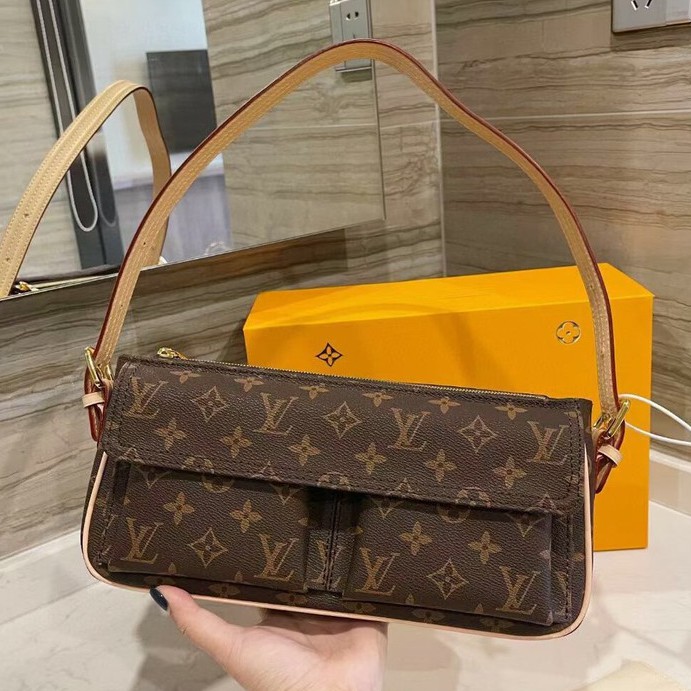 LV VIBA CITE MM Monogram เกรดออริจินอล กระเป๋าสะพายไหล่งานแบรนด์ รุ่นวินเทจ เป๊ะ ปัง ปั้มทุกจุด สวยหรูดูแพง ตามแบบฉบับแบรนด์ ภาพถ่ายจากงานขายจริง ใช้งานต่างประเทศได้