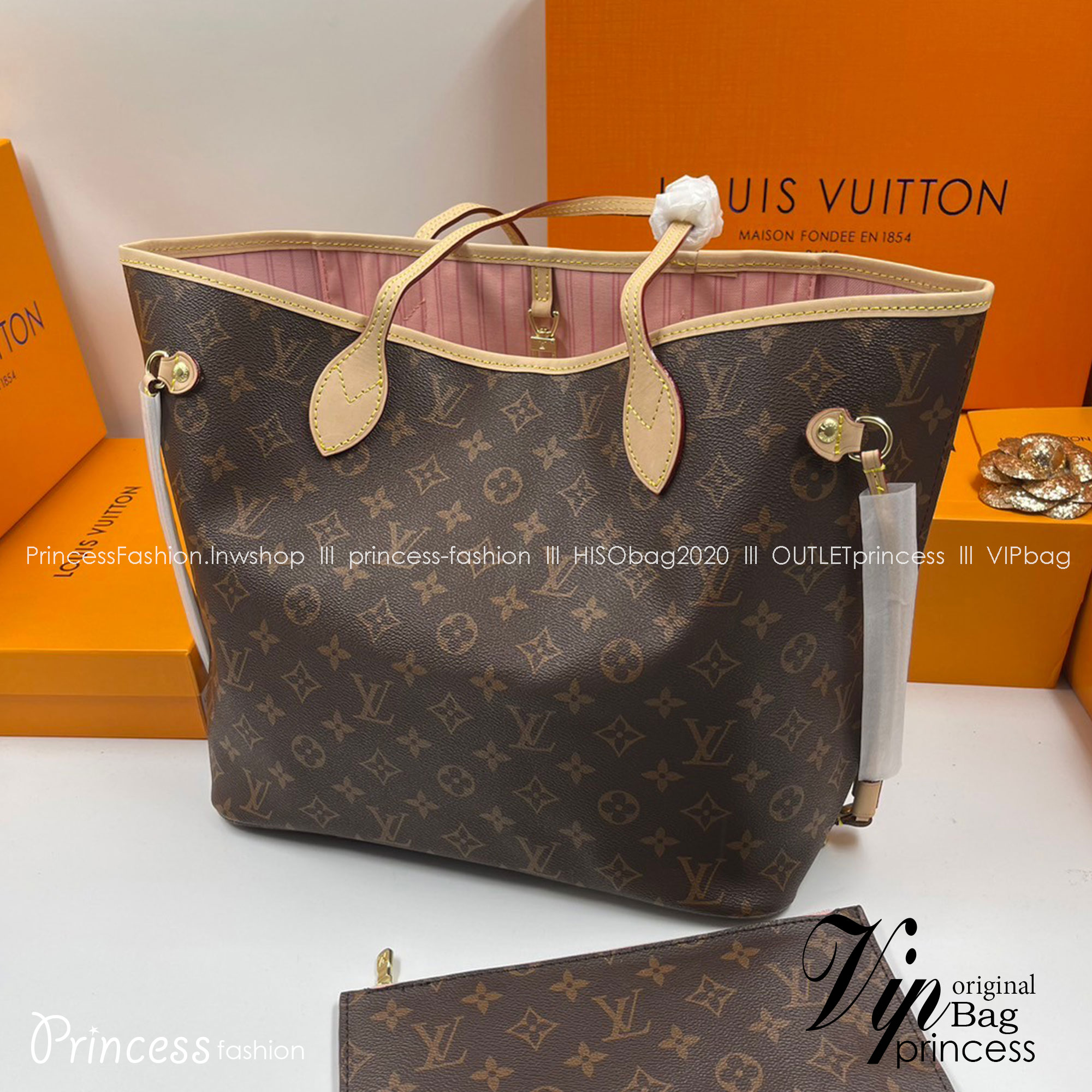 LV Neverfull GM Monogram 36cm / LV Shopping Bag พร้อมส่ง 4 สี **สินค้าเกรดออริจินอล 1:1 สลับแท้ ใช้งานต่างประเทศได้ งานสวยตามรูป ภาพถ่ายจากงานขายจริง