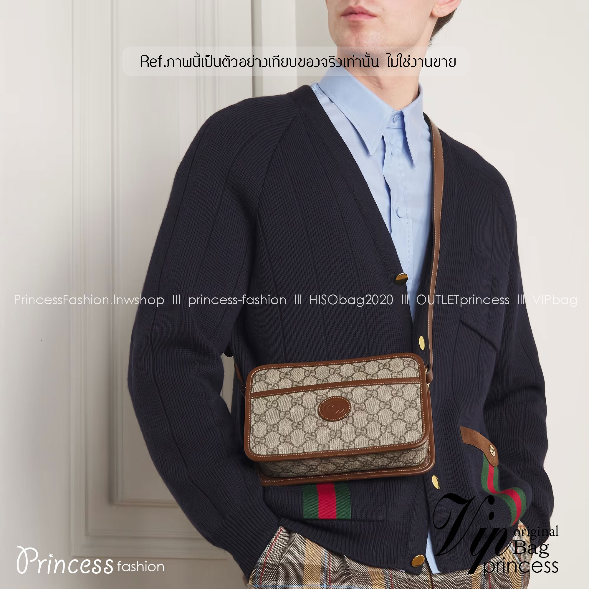 GUCCI Mini bag with Interlocking G กระเป๋าสะพายดีไซน์สวยสไตล์วินเทจดั้งเดิม รูปทรงกล่องใช้งานง่าย ใช้ได้ทั้งชายหญิง คลาสสิคและน่ารักในตัว ใช้ได้หลายโอกาสสะพายคล่องตัว เป็นอีกรุ่นที่แนะนำ ใช้ได้เป็น every look เลยค่ะ