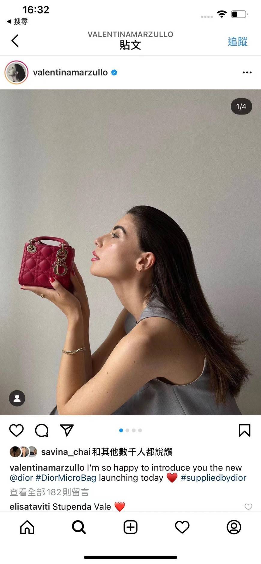 VIP 】หนังแท้ CHRISTIAN DIOR MICRO LADY DIOR BAG Cannage Lambskin