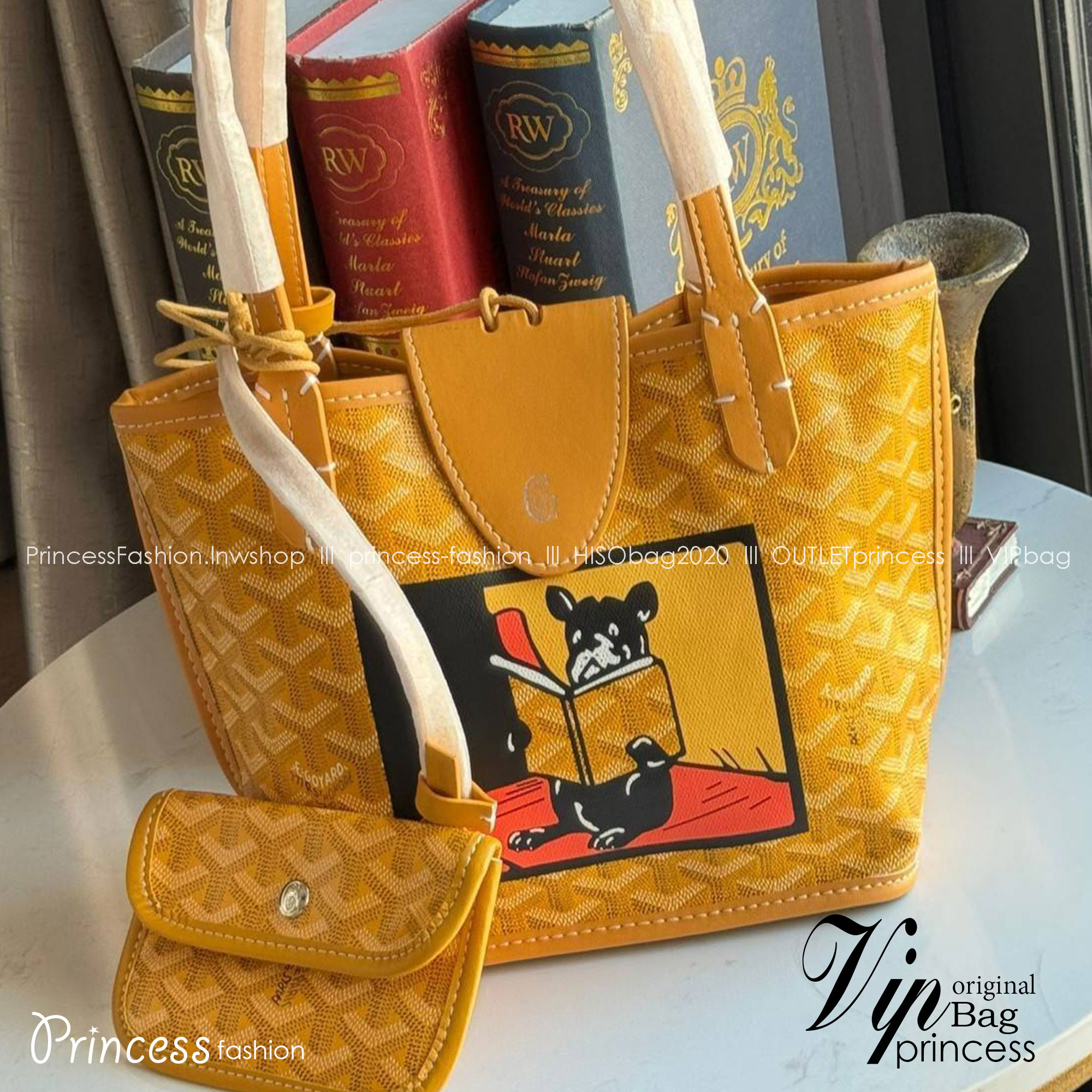 พร้อมส่ง 4 สี GOYARD ANJOU TOTE MINI / Goyard Villette Mini Tote Bag กระเป๋าทรงโท้ทมินิ แบรนด์หรูสัญชาติฝรั่งเศส 🧡 เกรดออริจินอล 1:1 สลับแท้ ใช้งานต่างประเทศได้