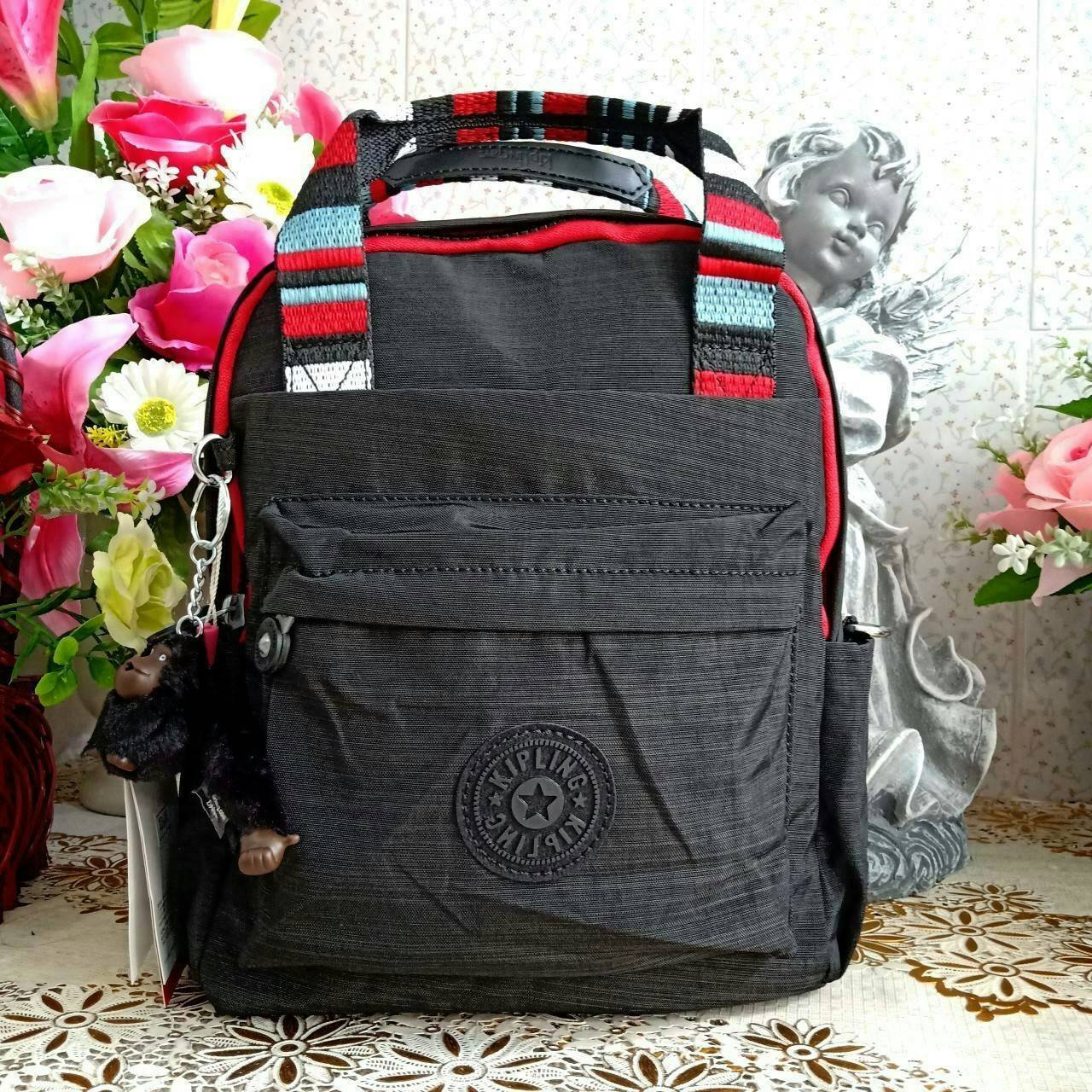 KIPLING 2WAYS MINI BACKPACK 👍กระเป๋าสะพาย2Wayรุ่นใหม่วัสดุ Nylon & Polyester 100% 👍หูหิ้วมีลายปั้มแบรนด์ 👍สายสะพายยาวเลื่อนปรับได้ถอดได้ 👍สามารถถือหรือสะพายได้ จะสะพายไหล่ สะพายเฉียง Crossbody หรือจะคล้องสายเป็นเป้สะพายหลัง