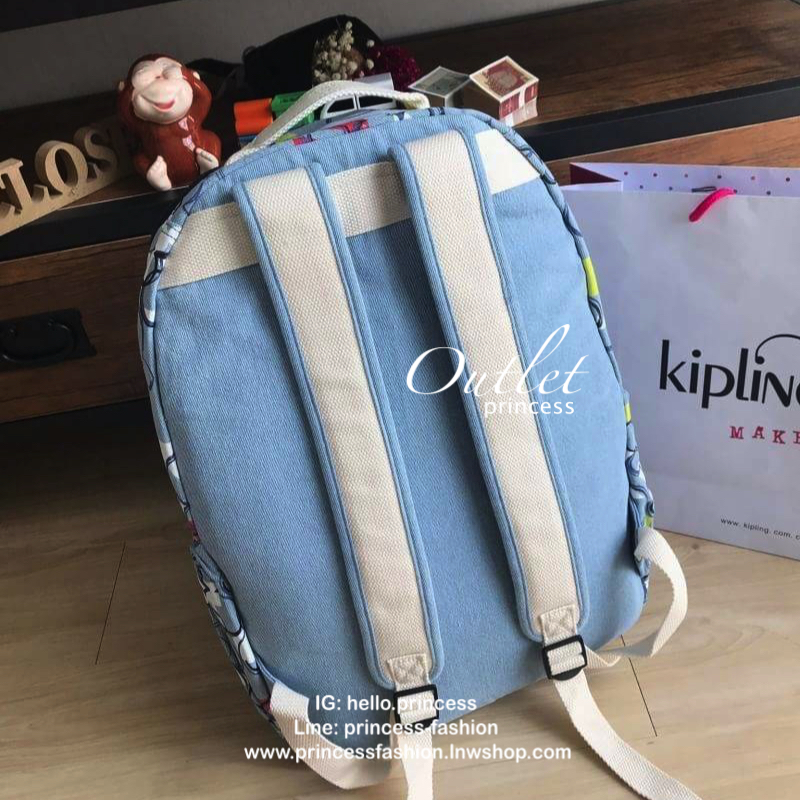 Kipling & Disney's 90 Years of Mickey Mouse Seoul GO Small& Large Laptop Backpack ฉลองครบ90ปีกับดิสนีย์กับรุ่นลิมิเตท เป้สวยๆที่มาวาดลวดลายและสีสันลงบนผ้าเป็นลายการ์ตูนมิคกี้ และไม่ลืมที่จะมีพวงกุญแจลิงเป็นสัญลักษณ์ ขนาดและไซส์ใช้ได้กับทั้งเด็กและผู้