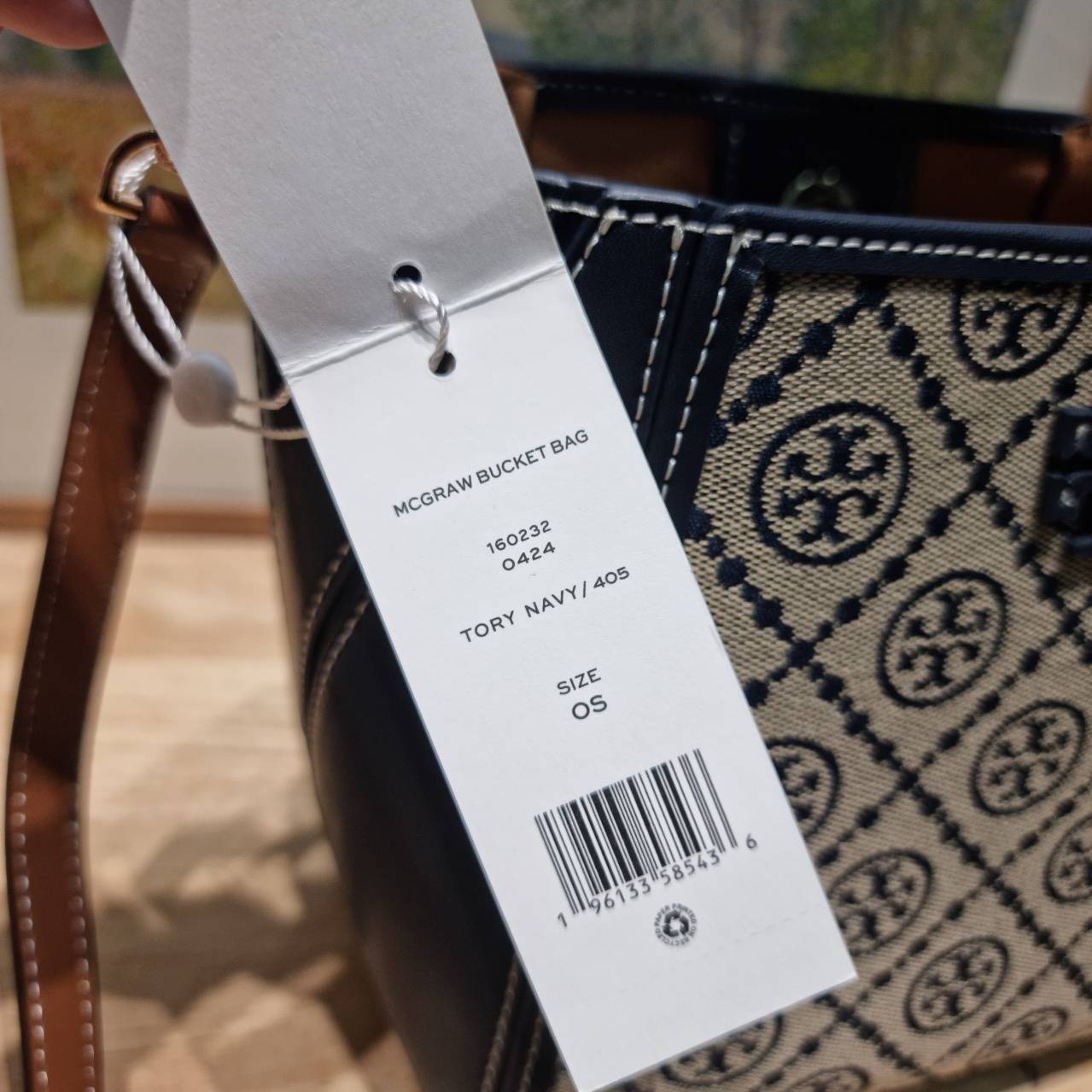 TORY BURCH SMALL T MONOGRAM MCGRAW BUCKET BAG กระเป๋าทรงบัคเก็ตโมโนแกรม เกรดออริ สลับแท้ 1:1 ใช้งานต่างประเทศได้