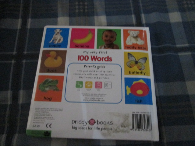 My very first 100 words board book by Roger Priddy หนังสือเสริมพัฒนาการด้านภาษาอังกฤษมือสองเหมือนใหม่ค่ะ