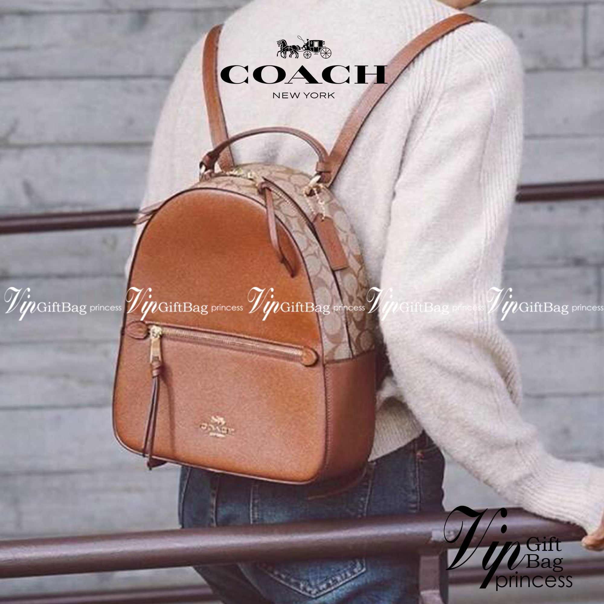 COACH JORDYN BACKPACK IN BLOCKED SIGNATURE ((76622//76624//76715)) พร้อมส่ง กระเป๋าสะพายหลังแบบมีหูหิ้ว หนังแท้ หนังนิ่มอย่างดีเลยค่า ด้านหน้ามีช่องซิปหนึ่งช่องสำหรับใส่ของจุกจิกนะคะ เปิดปิดช่องหลักแบบซิปคู่ หัวซิปมีหนังห้อยมาให้ ภายในกระเป๋าโล่งใส่สัมภาร