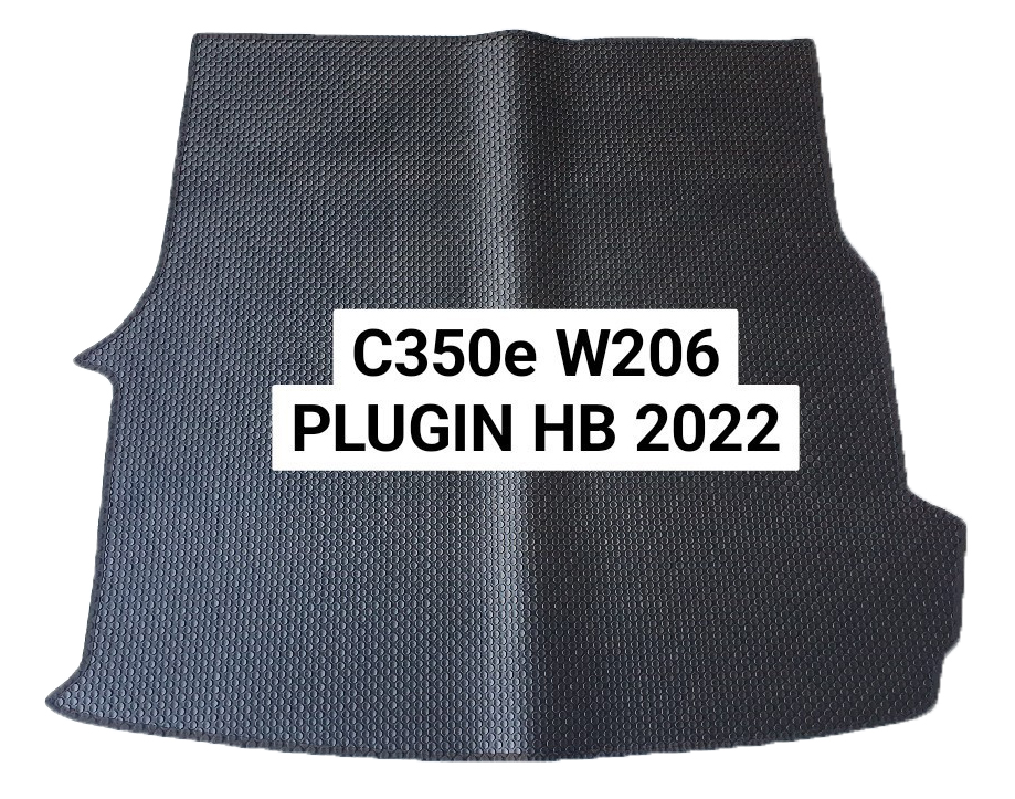 แผ่นปูท้ายรถ BENZ C350e Plug in hybrid W206 ปี 2022-30 ลายกระดุมเล็ก เข้ารูป ตรงรุ่นรถ